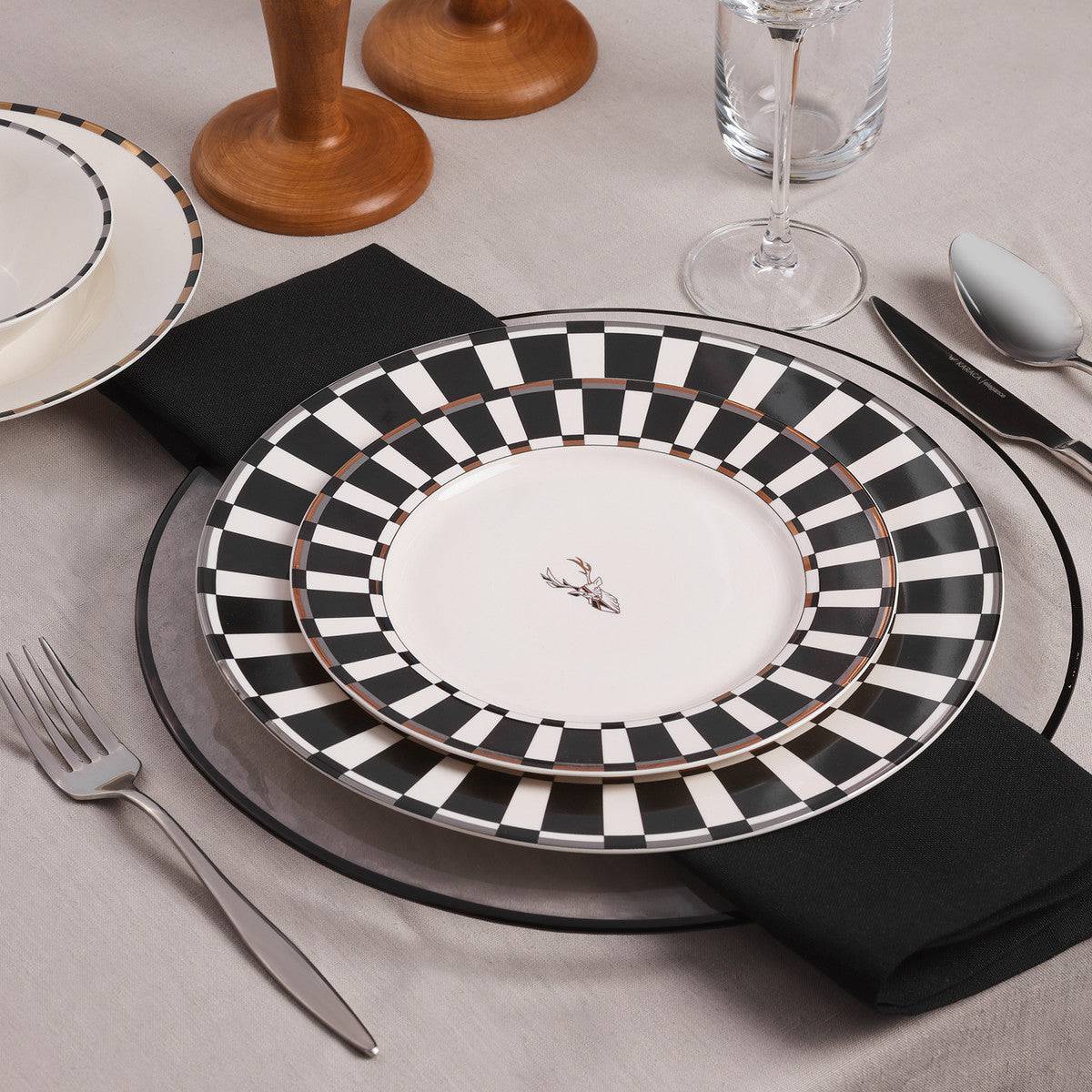Karaca Aries Black 24 Pcs Dinnerware Set For 6 Persons 153.03.06.2400 - Dinnerware Sets - ebarza Furniture UAE | Shop Modern Furniture in Abu Dhabi & Dubai - مفروشات ايبازرا في الامارات | تسوق اثاث عصري وديكورات مميزة في دبي وابوظبي
