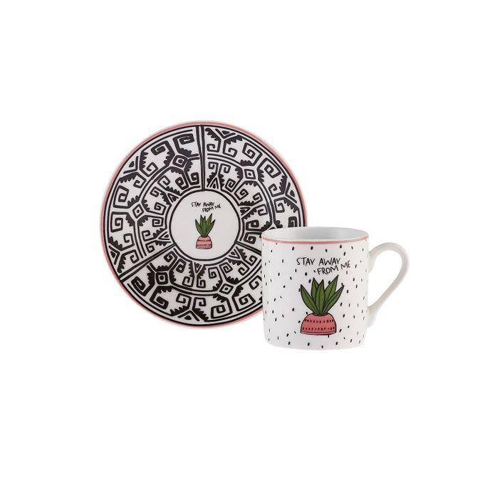 Karaca Cactus Set of 6 Coffee Cups 80 ml 153.03.05.0283 - Coffee Sets - ebarza Furniture UAE | Shop Modern Furniture in Abu Dhabi & Dubai - مفروشات ايبازرا في الامارات | تسوق اثاث عصري وديكورات مميزة في دبي وابوظبي