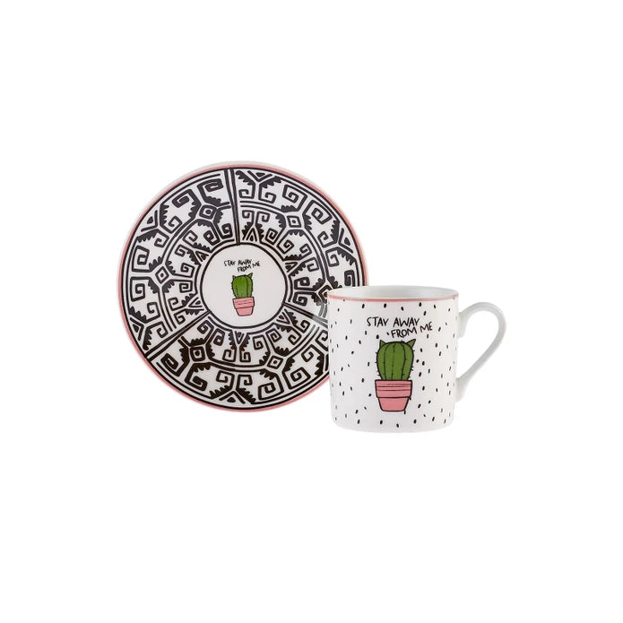 Karaca Cactus Set of 6 Coffee Cups 80 ml 153.03.05.0283 - Coffee Sets - ebarza Furniture UAE | Shop Modern Furniture in Abu Dhabi & Dubai - مفروشات ايبازرا في الامارات | تسوق اثاث عصري وديكورات مميزة في دبي وابوظبي