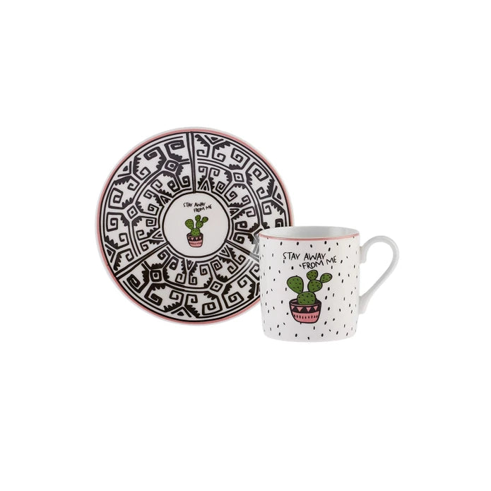 Karaca Cactus Set of 6 Coffee Cups 80 ml 153.03.05.0283 - Coffee Sets - ebarza Furniture UAE | Shop Modern Furniture in Abu Dhabi & Dubai - مفروشات ايبازرا في الامارات | تسوق اثاث عصري وديكورات مميزة في دبي وابوظبي