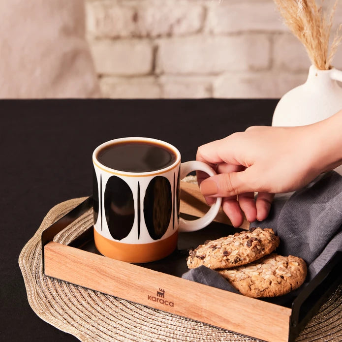 Karaca Ellipse Mug 360 Ml Black 153.09.01.2787 - Mugs - ebarza Furniture UAE | Shop Modern Furniture in Abu Dhabi & Dubai - مفروشات ايبازرا في الامارات | تسوق اثاث عصري وديكورات مميزة في دبي وابوظبي