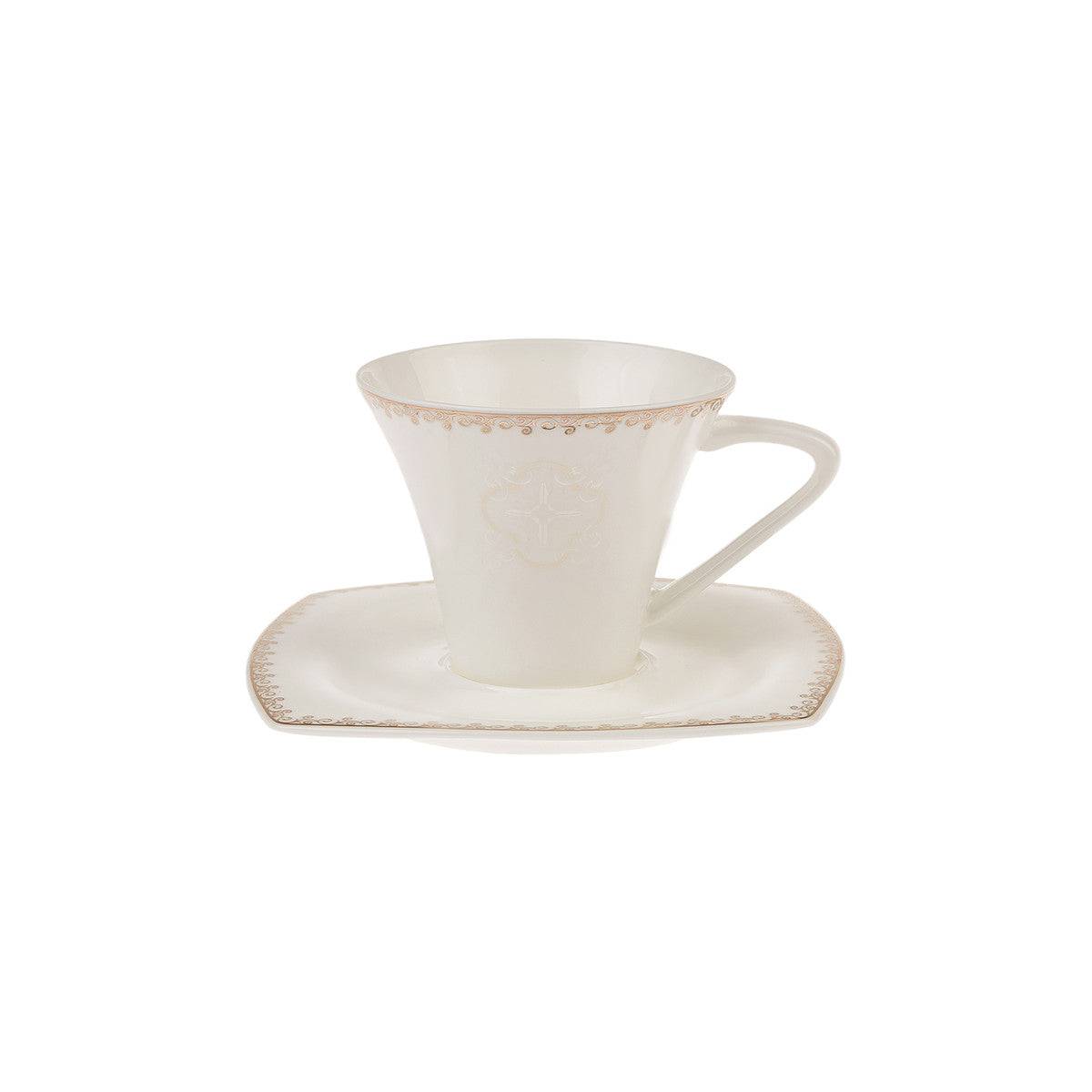 Karaca Fine Pearl Contour 26-piece dinnerware set with plates, bowls, and cups for 6 persons, elegant ceramic design.