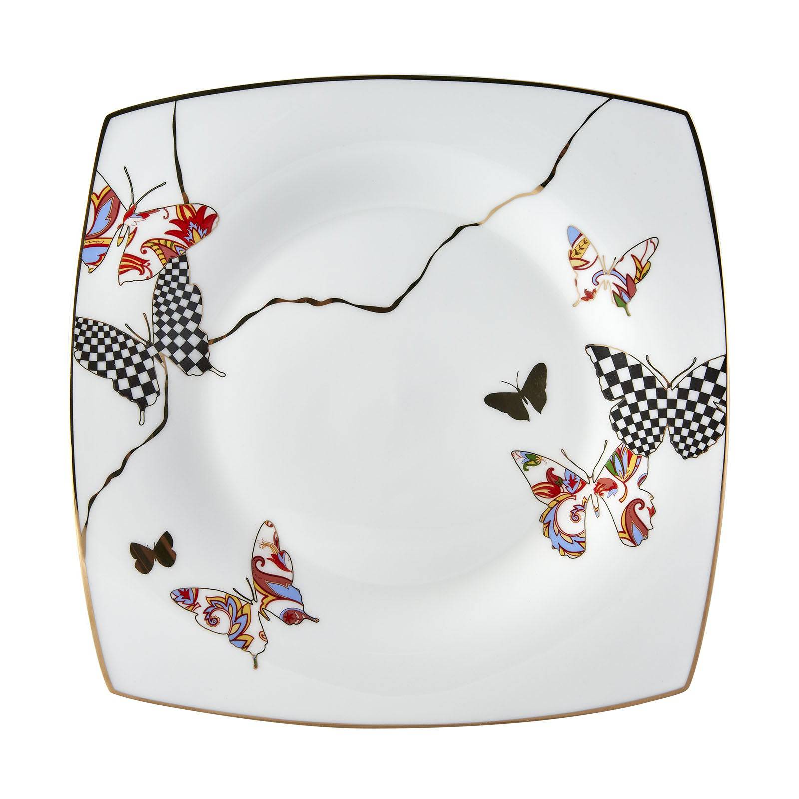 Karaca Fine Pearl Unique 14 Pieces Square Breakfast Set For 6 People 153.03.07.8706 - Dinnerware Sets - ebarza Furniture UAE | Shop Modern Furniture in Abu Dhabi & Dubai - مفروشات ايبازرا في الامارات | تسوق اثاث عصري وديكورات مميزة في دبي وابوظبي