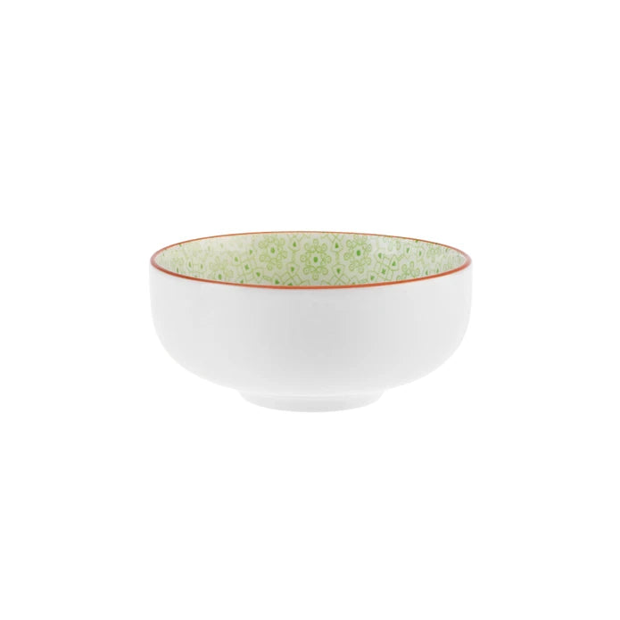 Karaca Floral Green Round Snack Bowl 10 cm 153.03.08.2975 - Bowls - ebarza Furniture UAE | Shop Modern Furniture in Abu Dhabi & Dubai - مفروشات ايبازرا في الامارات | تسوق اثاث عصري وديكورات مميزة في دبي وابوظبي