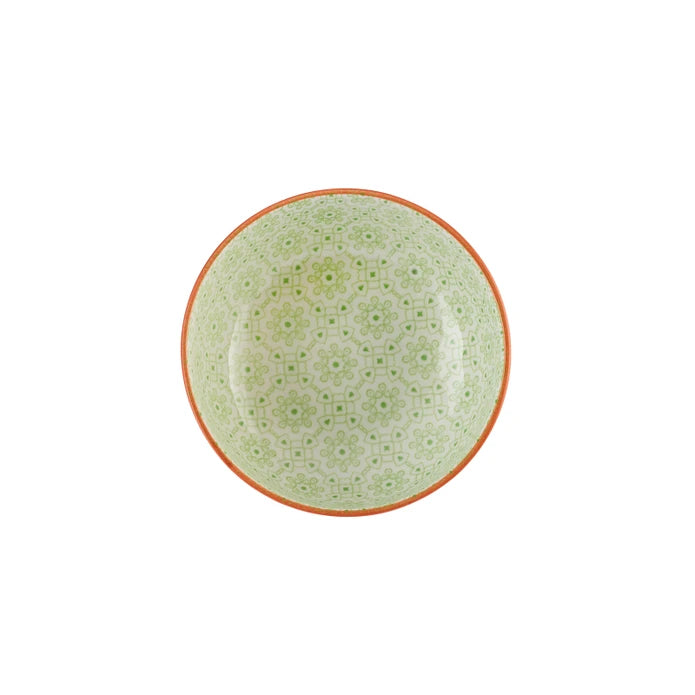 Karaca Floral Green Round Snack Bowl 10 cm 153.03.08.2975 - Bowls - ebarza Furniture UAE | Shop Modern Furniture in Abu Dhabi & Dubai - مفروشات ايبازرا في الامارات | تسوق اثاث عصري وديكورات مميزة في دبي وابوظبي