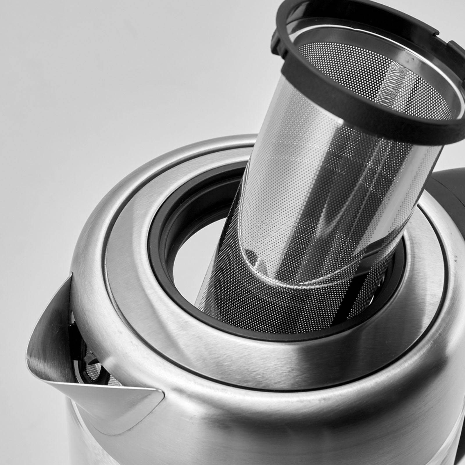 Karaca Glass Herbal Tea Maker With Led Lighting Inox 2202 153.01.06.1780/153.01.06.4887 - Kitchen Appliances - ebarza Furniture UAE | Shop Modern Furniture in Abu Dhabi & Dubai - مفروشات ايبازرا في الامارات | تسوق اثاث عصري وديكورات مميزة في دبي وابوظبي