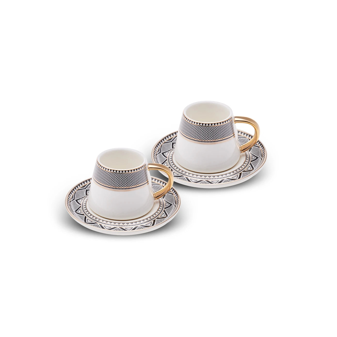 Karaca Globe Coffee Cup Set for 2 People 80 ml 153.03.06.2455 - Coffee Sets - ebarza Furniture UAE | Shop Modern Furniture in Abu Dhabi & Dubai - مفروشات ايبازرا في الامارات | تسوق اثاث عصري وديكورات مميزة في دبي وابوظبي