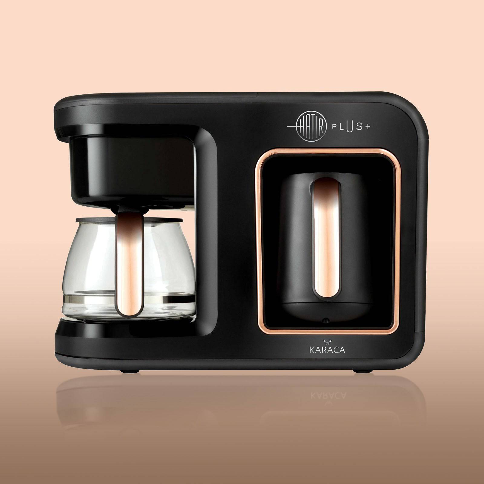Karaca Hatir Plus 2 In 1 Black Copper Coffee Machine 153.01.06.4923 - Kitchen Appliances - ebarza Furniture UAE | Shop Modern Furniture in Abu Dhabi & Dubai - مفروشات ايبازرا في الامارات | تسوق اثاث عصري وديكورات مميزة في دبي وابوظبي