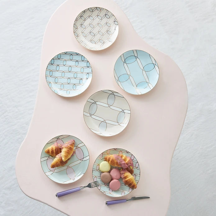 Karaca Heat Cake Set for 6 persons, 19 cm, includes plates and utensils, stylish dinnerware from KARACA and KARACA HOME.