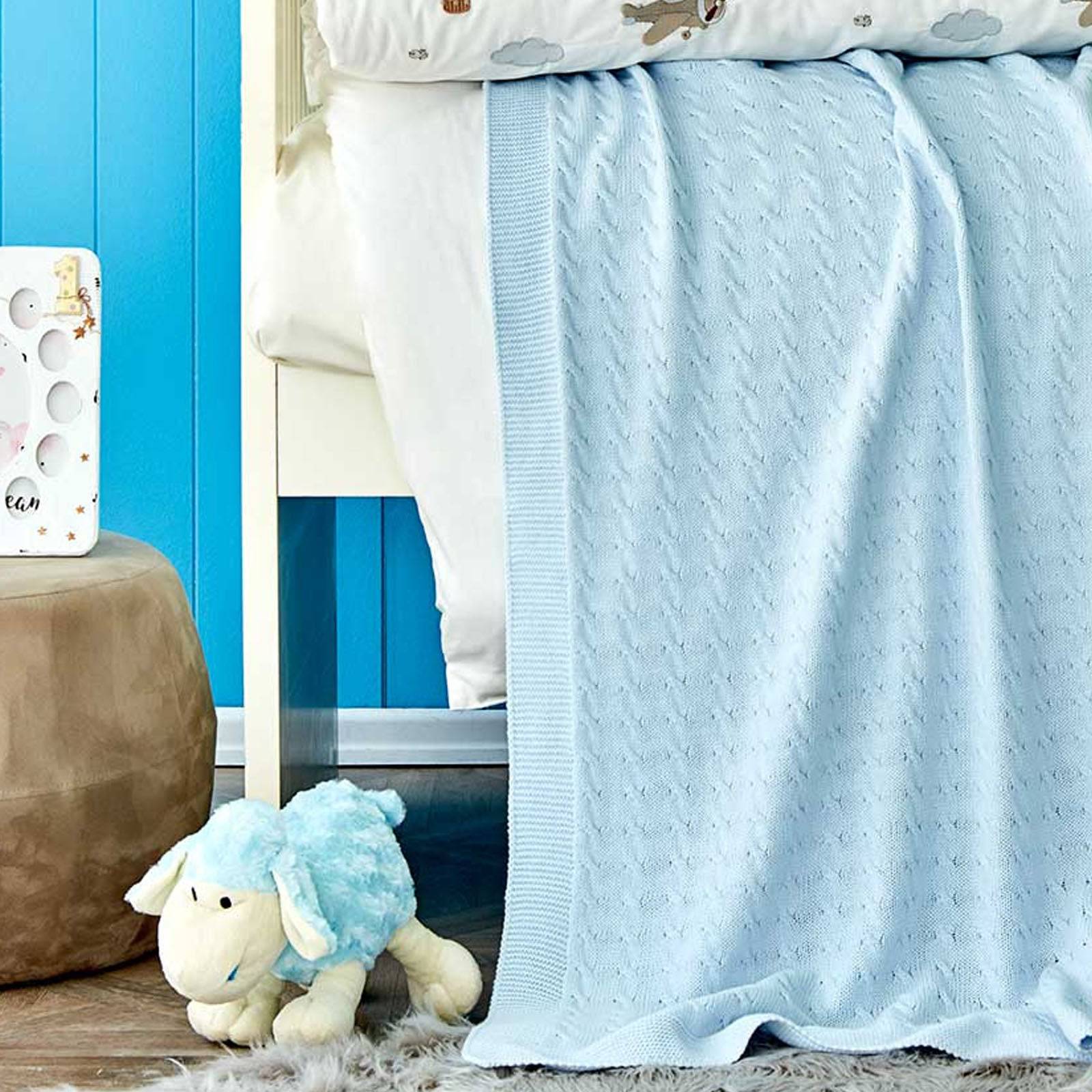 Karaca Home Aero Bear Blue Embroidered Private Baby Set 200.16.01.0268 -  Bedding | طقم أطفال من كاراجا هوم أزرق مطرز - ebarza Furniture UAE | Shop Modern Furniture in Abu Dhabi & Dubai - مفروشات ايبازرا في الامارات | تسوق اثاث عصري وديكورات مميزة في دبي وابوظبي