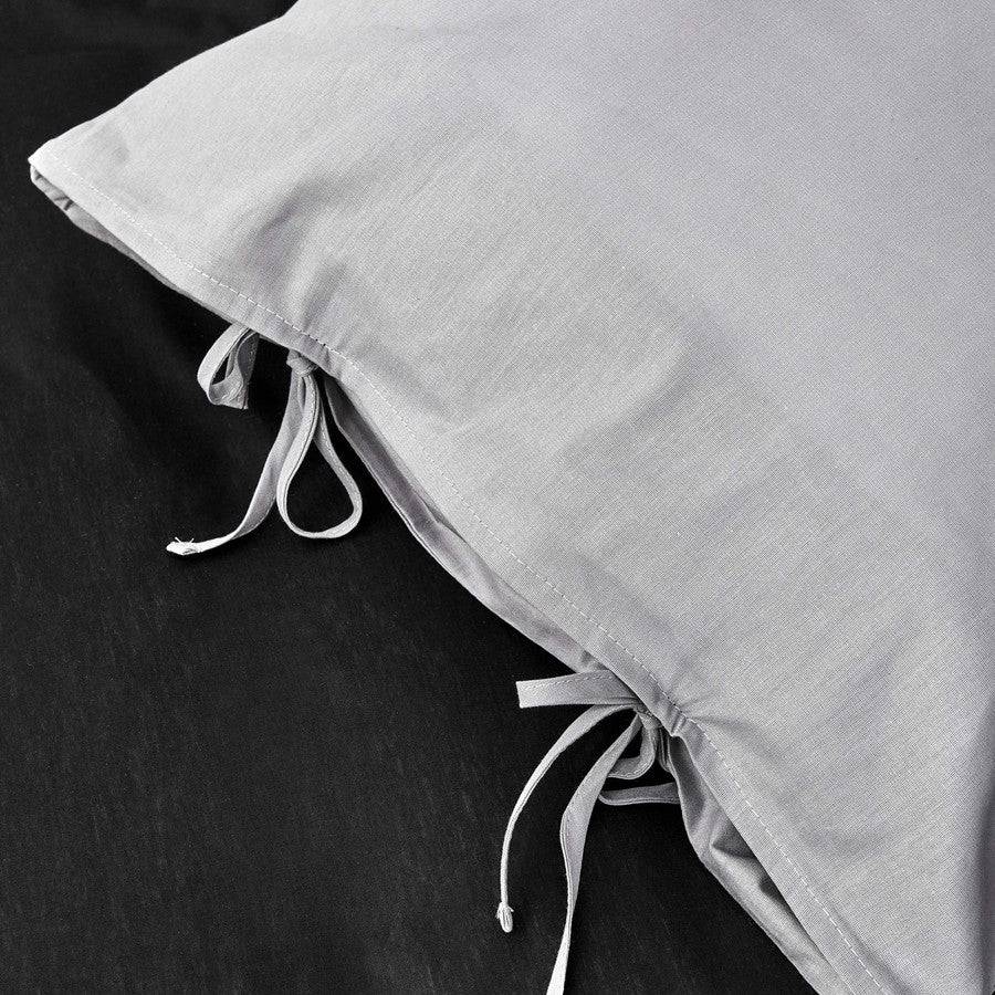 Karaca Home Basic Black Dark Gray 100% Cotton Double Sided Double Duvet Cover Set 200.18.01.0728 - Bedding - ebarza Furniture UAE | Shop Modern Furniture in Abu Dhabi & Dubai - مفروشات ايبازرا في الامارات | تسوق اثاث عصري وديكورات مميزة في دبي وابوظبي