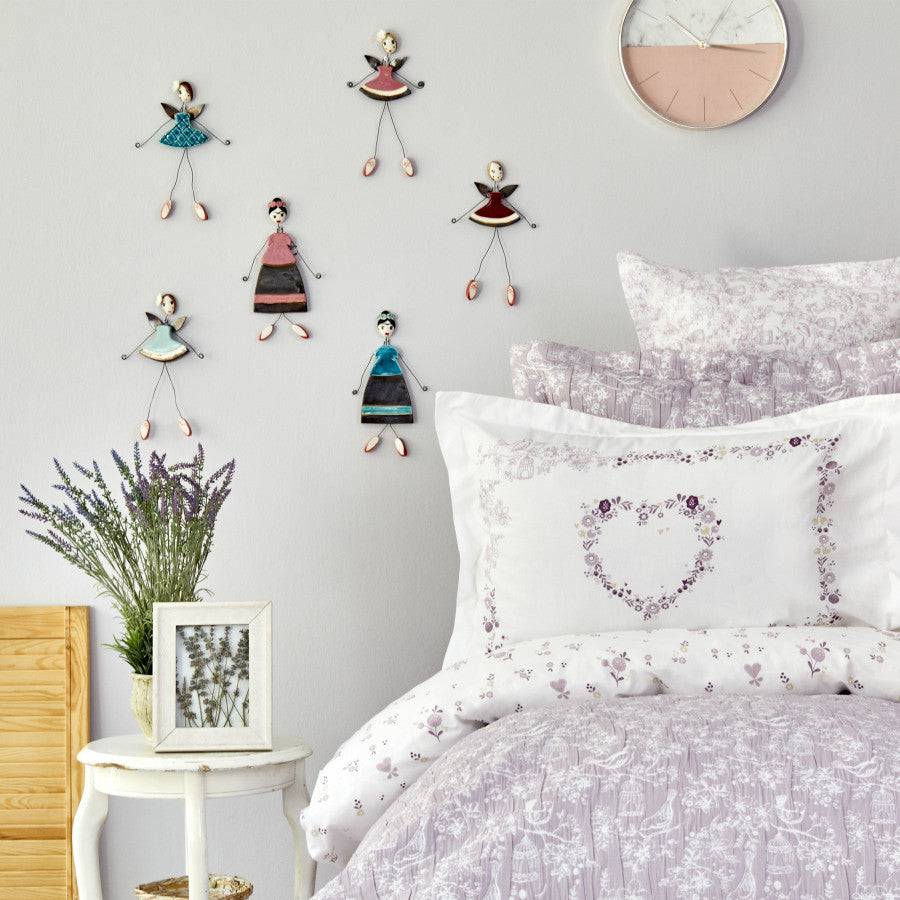 Karaca Home Birdy Lilac 100% Cotton Single Young Duvet Cover Set 200.17.01.0322 - Bedding - ebarza Furniture UAE | Shop Modern Furniture in Abu Dhabi & Dubai - مفروشات ايبازرا في الامارات | تسوق اثاث عصري وديكورات مميزة في دبي وابوظبي