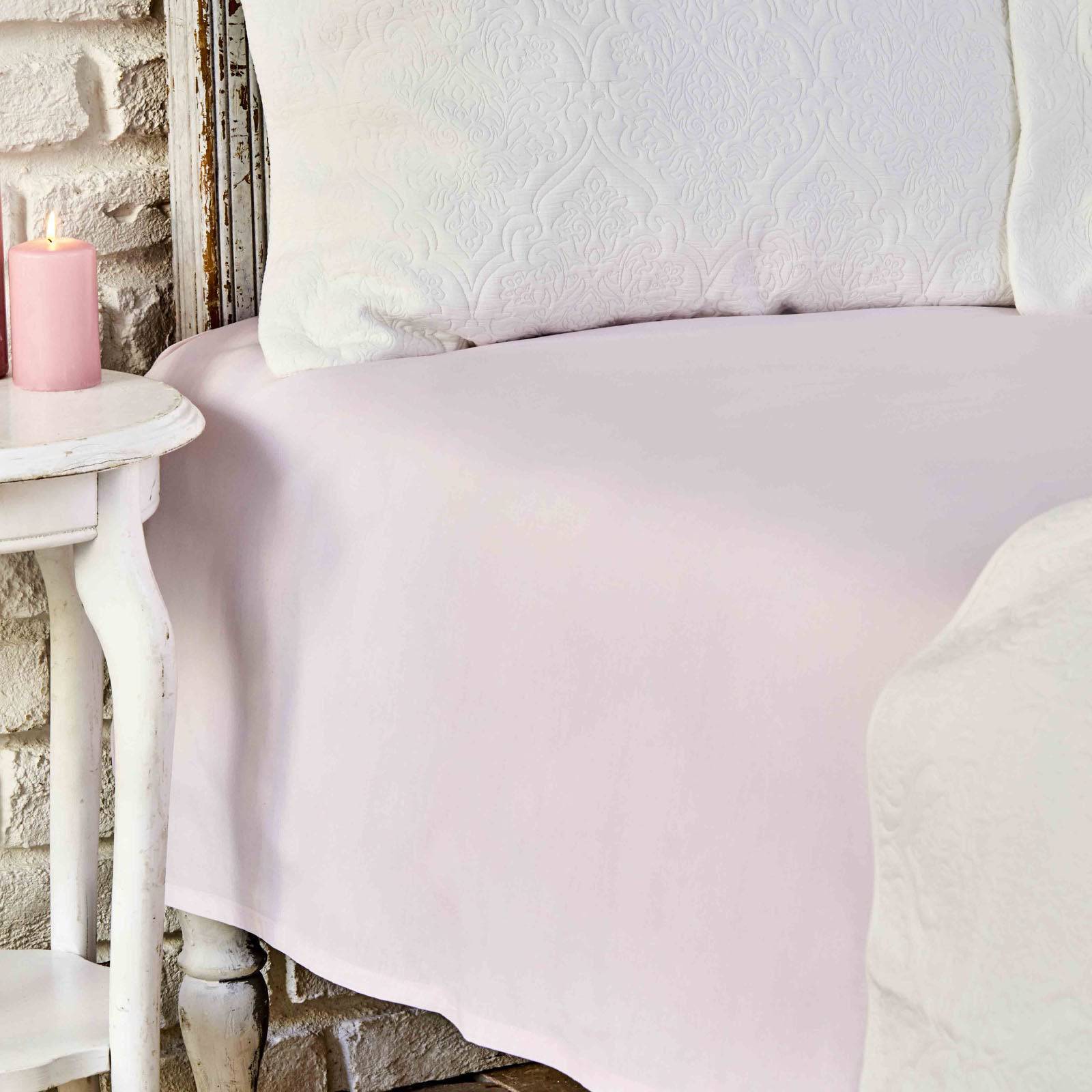 Karaca Home Dreamy Powder Cotton Double Bed Sheet 200.16.01.0362 - Bed Sheets - ebarza Furniture UAE | Shop Modern Furniture in Abu Dhabi & Dubai - مفروشات ايبازرا في الامارات | تسوق اثاث عصري وديكورات مميزة في دبي وابوظبي