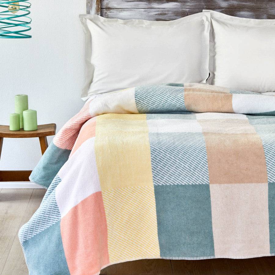 Buy Karaca Home Joyce Dried Rose Multi Double Cotton Blanket 200.18.01