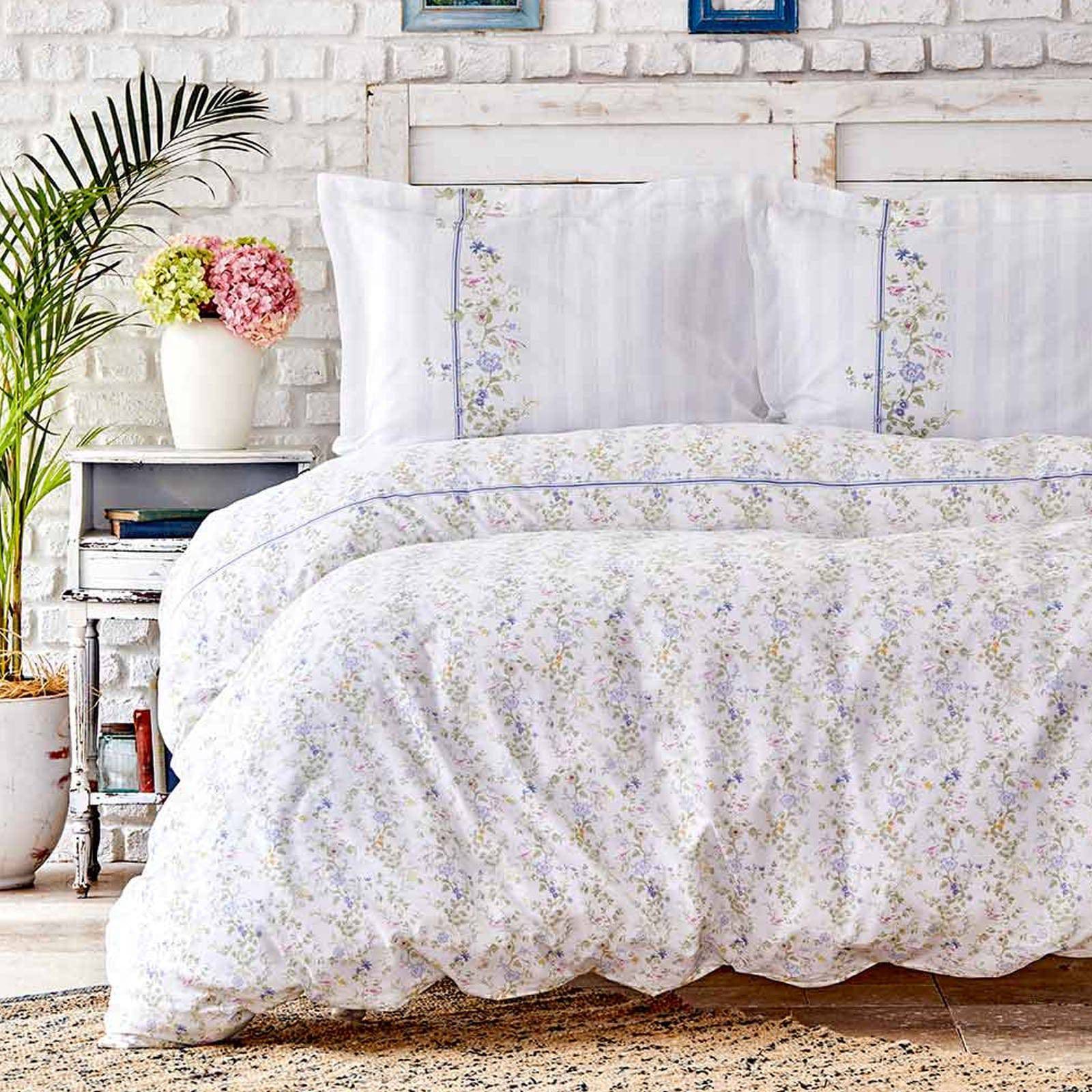 Karaca Home Neto Mavi Cotton Double Duvet Cover & Pillow Set 200.16.01.0304 - Bedding - ebarza Furniture UAE | Shop Modern Furniture in Abu Dhabi & Dubai - مفروشات ايبازرا في الامارات | تسوق اثاث عصري وديكورات مميزة في دبي وابوظبي