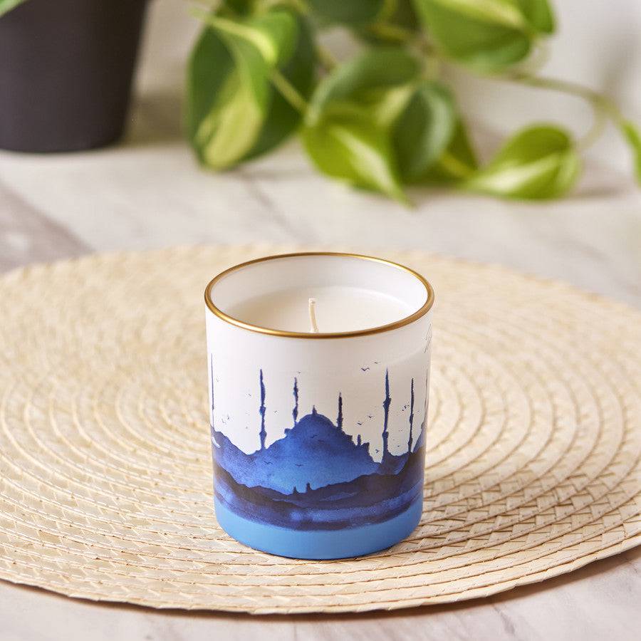 Karaca Istanbul Pattern Scented Candle Holder 8.5X9.5 Cm 153.21.01.0169 - Candles - ebarza Furniture UAE | Shop Modern Furniture in Abu Dhabi & Dubai - مفروشات ايبازرا في الامارات | تسوق اثاث عصري وديكورات مميزة في دبي وابوظبي