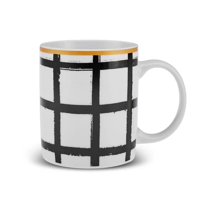 Karaca Lines Mug 360 ml Black 153.09.01.2789 - Mugs - ebarza Furniture UAE | Shop Modern Furniture in Abu Dhabi & Dubai - مفروشات ايبازرا في الامارات | تسوق اثاث عصري وديكورات مميزة في دبي وابوظبي