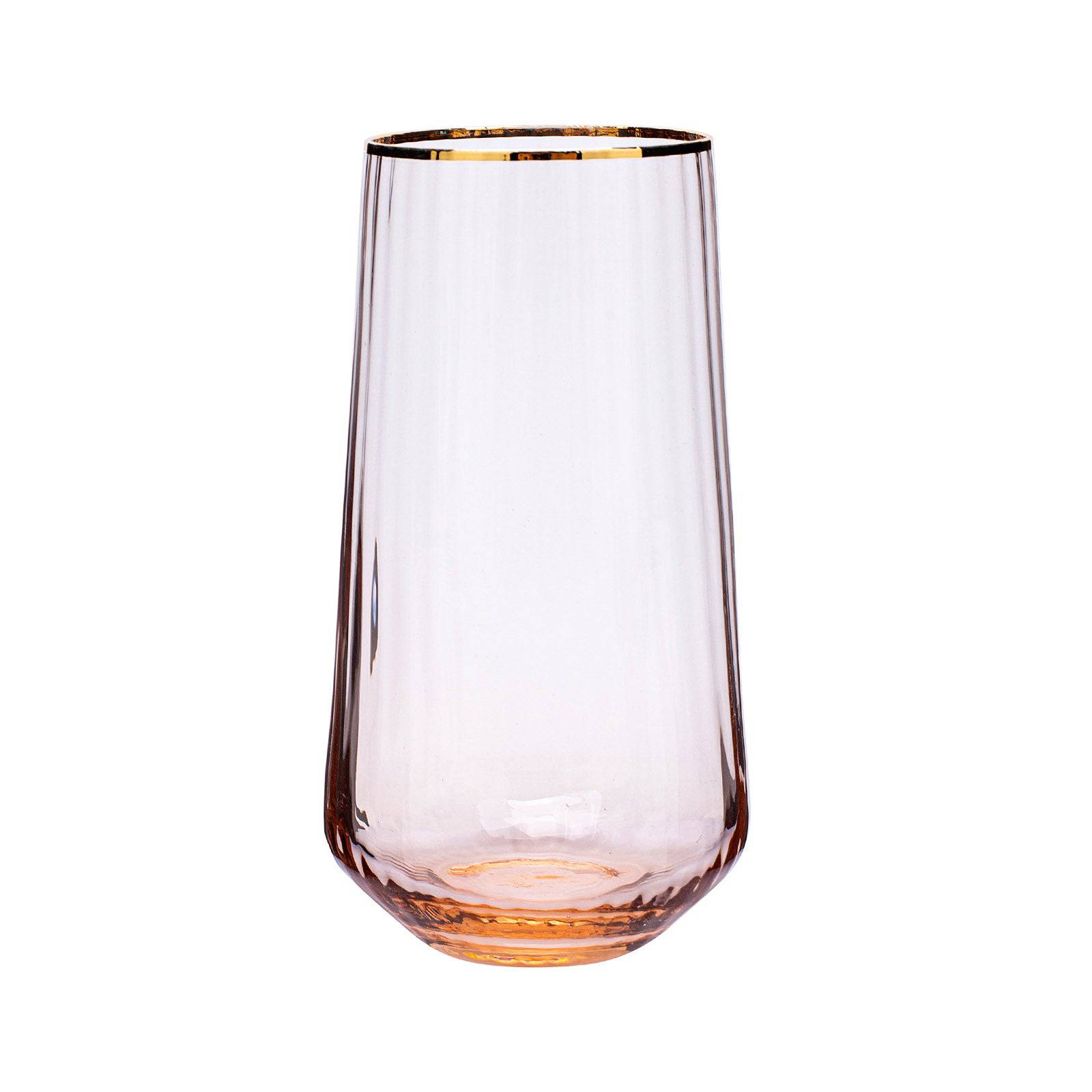 Karaca Misty Line Glass Soft Drink Cup Orange 153.03.07.8645 -  Drinkware | كوب شراب زجاجي من كاراجا ميستي لاين برتقالي - ebarza Furniture UAE | Shop Modern Furniture in Abu Dhabi & Dubai - مفروشات ايبازرا في الامارات | تسوق اثاث عصري وديكورات مميزة في دبي وابوظبي