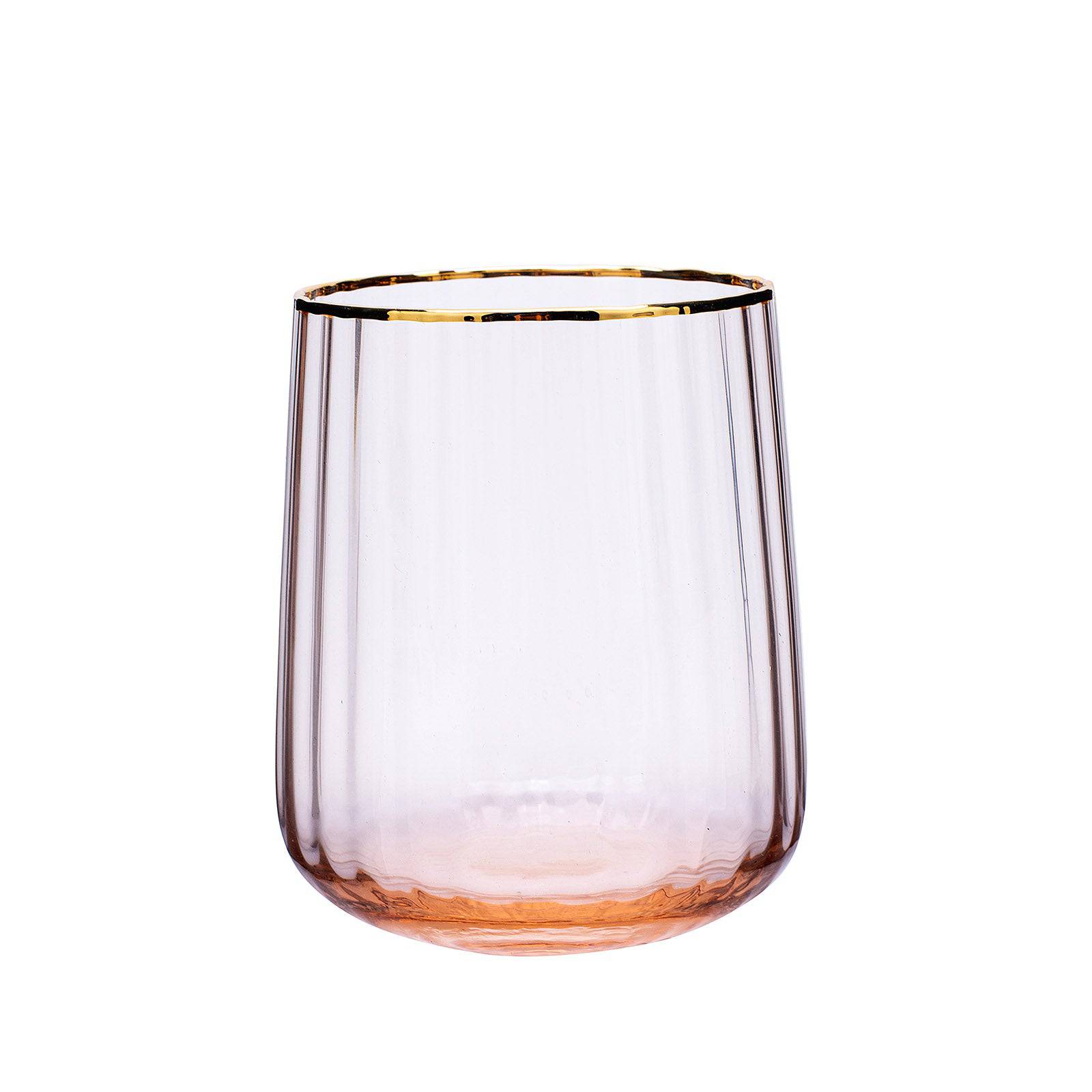 Karaca  Misty Line Glass Water Cup Orange 153.03.07.8646 -  Drinkware | كوب ماء زجاجي كاراجا ضبابي برتقالي - ebarza Furniture UAE | Shop Modern Furniture in Abu Dhabi & Dubai - مفروشات ايبازرا في الامارات | تسوق اثاث عصري وديكورات مميزة في دبي وابوظبي