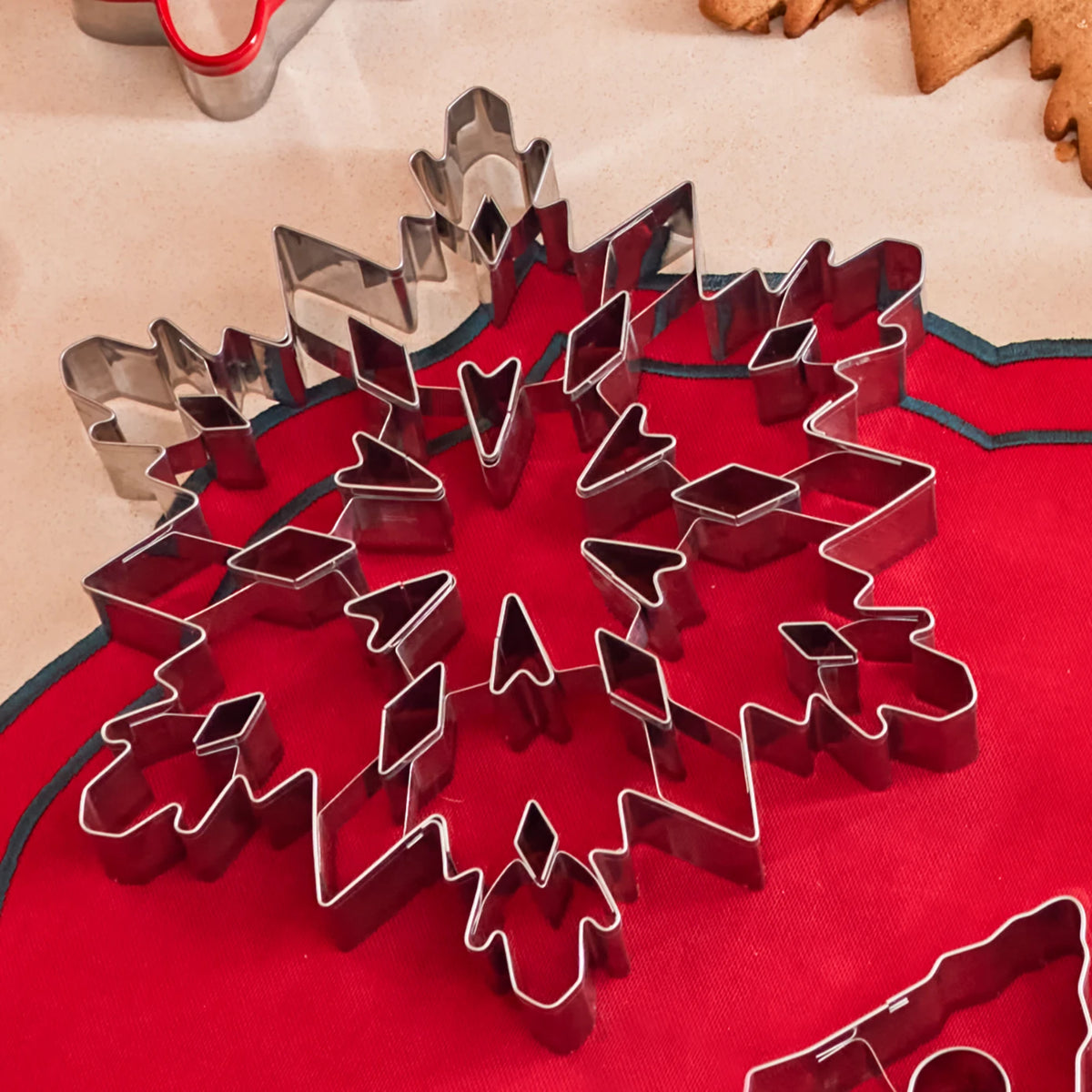 Karaca New Year snowflake cookie mold from KARACA AND KARACA HOME, ideal for holiday baking and cookie decorating.