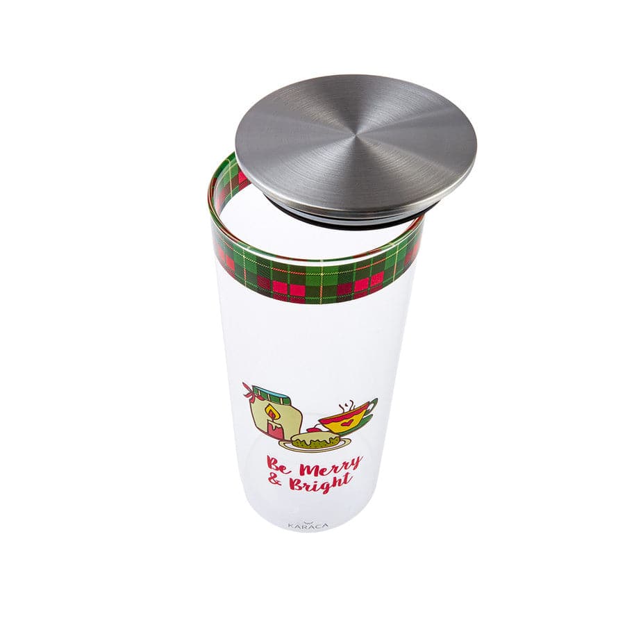 Karaca Ribbon Storage Container 1380Ml 153.03.06.4934 - Spice Sets - ebarza Furniture UAE | Shop Modern Furniture in Abu Dhabi & Dubai - مفروشات ايبازرا في الامارات | تسوق اثاث عصري وديكورات مميزة في دبي وابوظبي