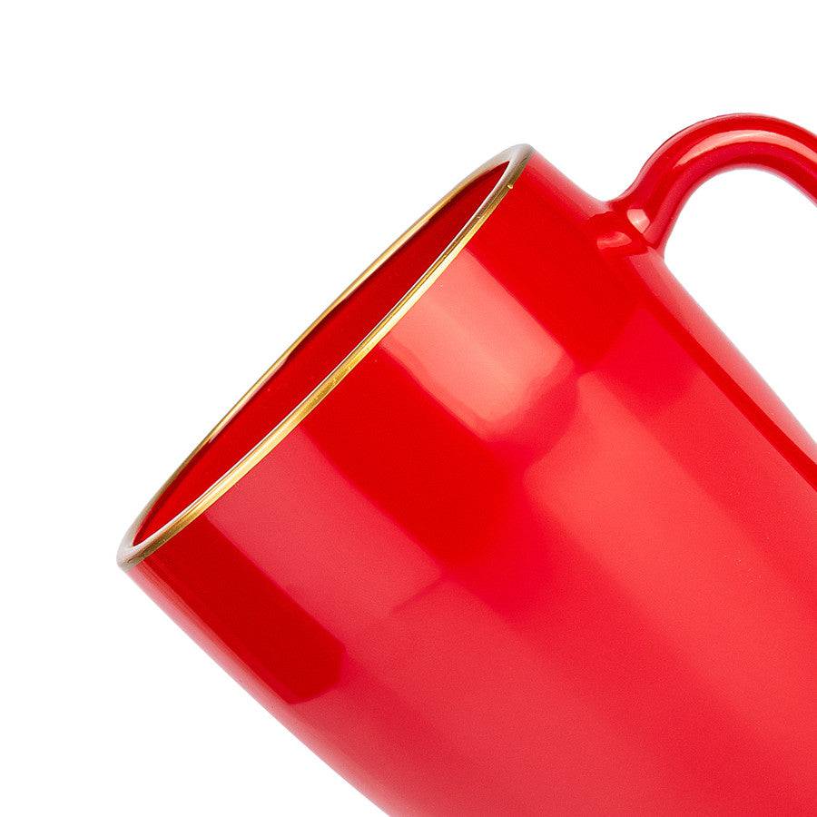 Karaca Roe Retro Red Mug 153.03.06.1607 - Mugs - ebarza Furniture UAE | Shop Modern Furniture in Abu Dhabi & Dubai - مفروشات ايبازرا في الامارات | تسوق اثاث عصري وديكورات مميزة في دبي وابوظبي