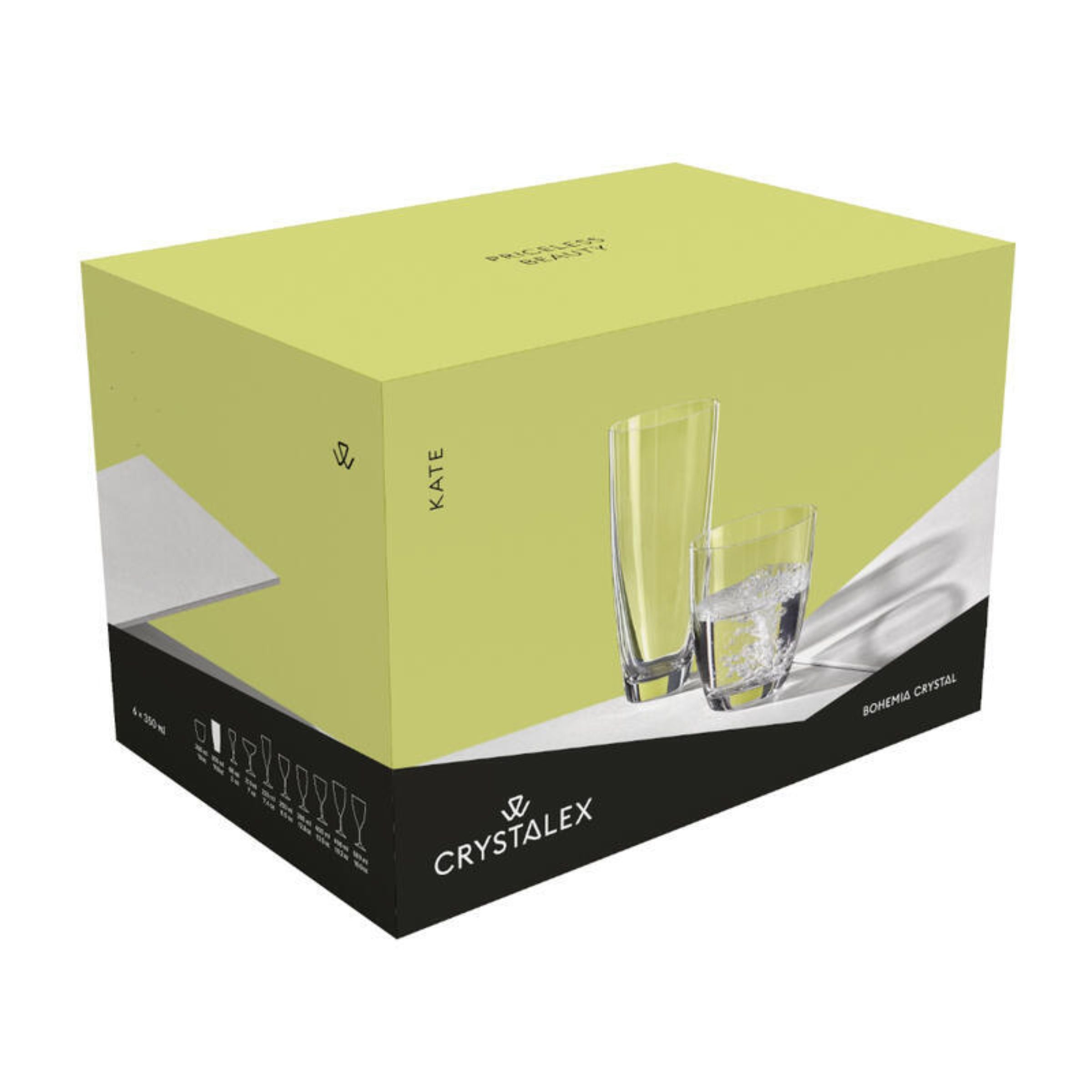 Kate soft Set of 6 drink glasses 350 m - Drinkware - ebarza Furniture UAE | Shop Modern Furniture in Abu Dhabi & Dubai - مفروشات ايبازرا في الامارات | تسوق اثاث عصري وديكورات مميزة في دبي وابوظبي