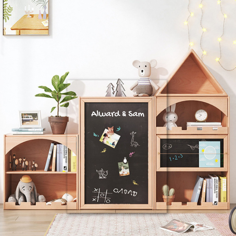 Kids Peekaboo Cabinet by BEACON, a playful storage shelf for children with colorful design and easy access for kids.
