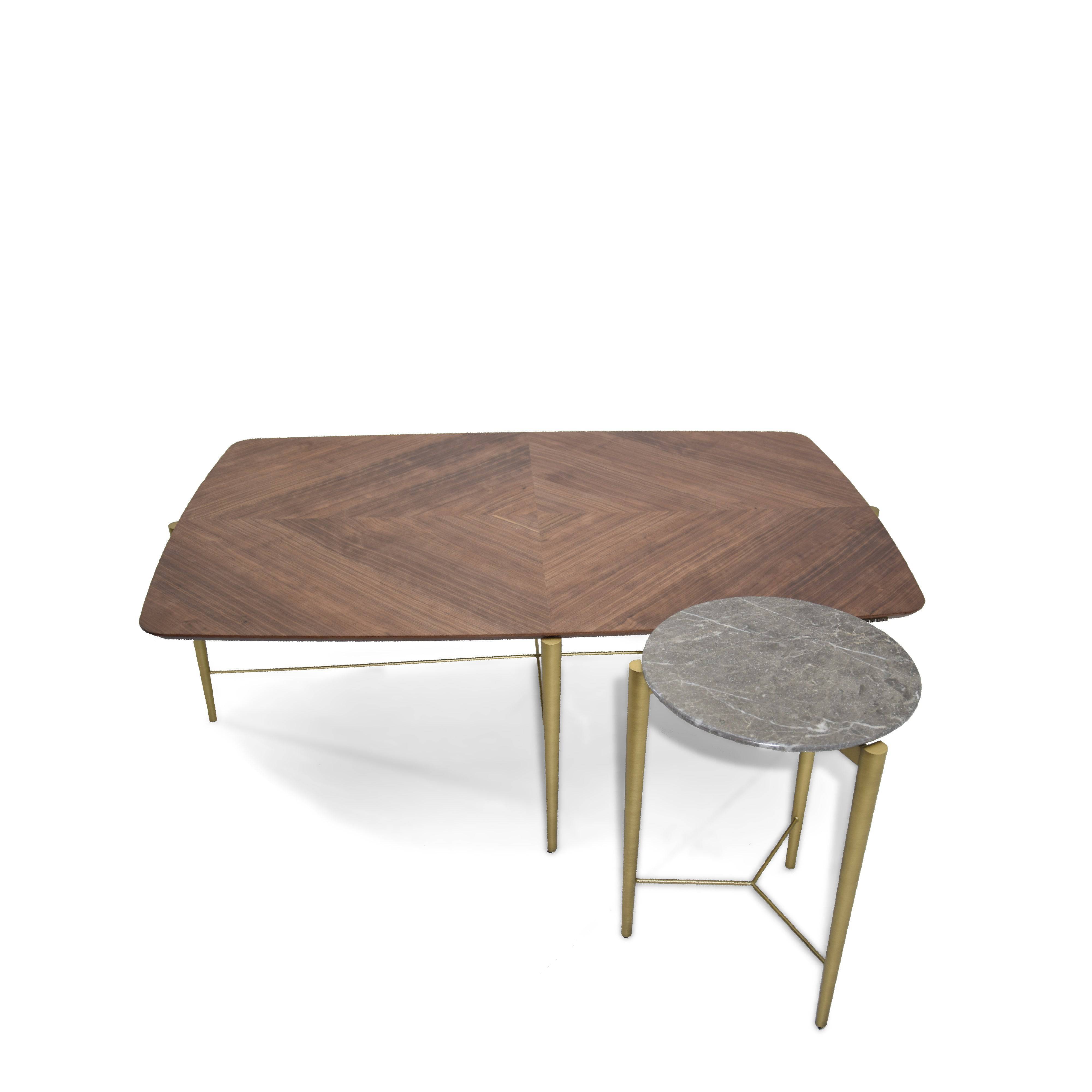 Kito Center Table With Wood Top Ktoct-055 - Coffee Tables - ebarza Furniture UAE | Shop Modern Furniture in Abu Dhabi & Dubai - مفروشات ايبازرا في الامارات | تسوق اثاث عصري وديكورات مميزة في دبي وابوظبي