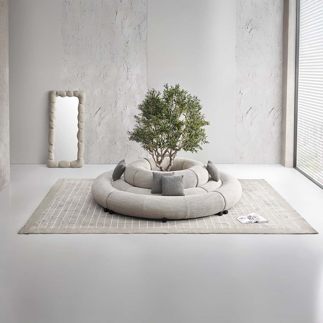 BEACON Laisi 90-degree corner sofa module with long back, showcasing modern design and plush seating for living room comfort.