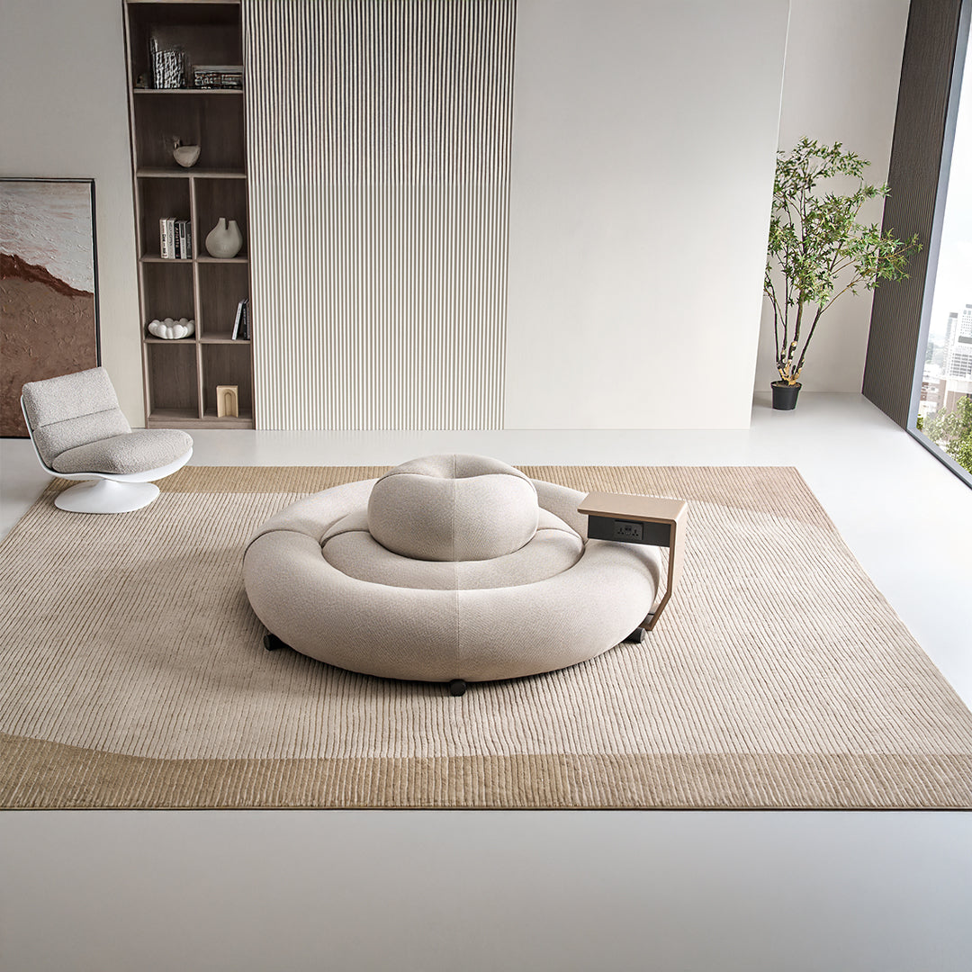 BEACON Laisi 90-degree corner sofa module with long back, showing plush cushions and modern design in a living room setting.