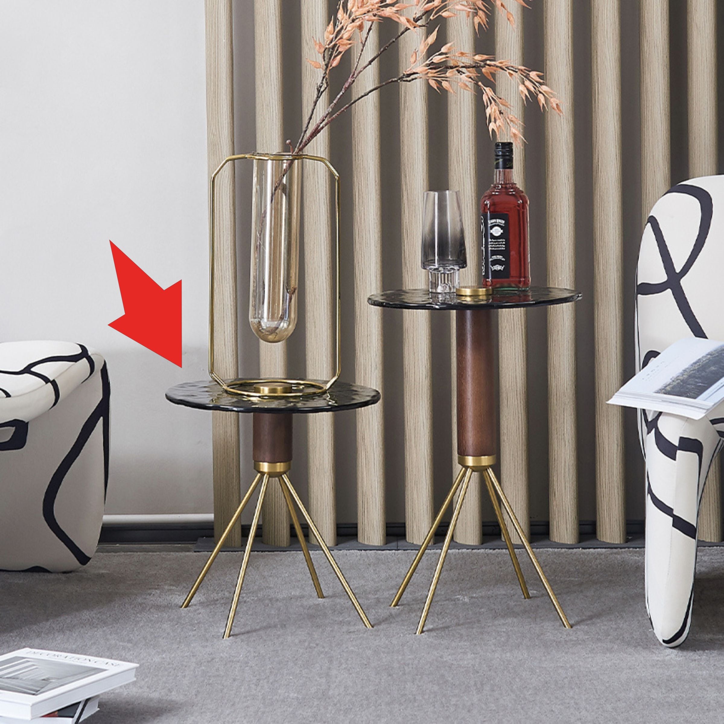 Lama Side Table 38 cm MLL-D62 - Side Tables - ebarza Furniture UAE | Shop Modern Furniture in Abu Dhabi & Dubai - مفروشات ايبازرا في الامارات | تسوق اثاث عصري وديكورات مميزة في دبي وابوظبي
