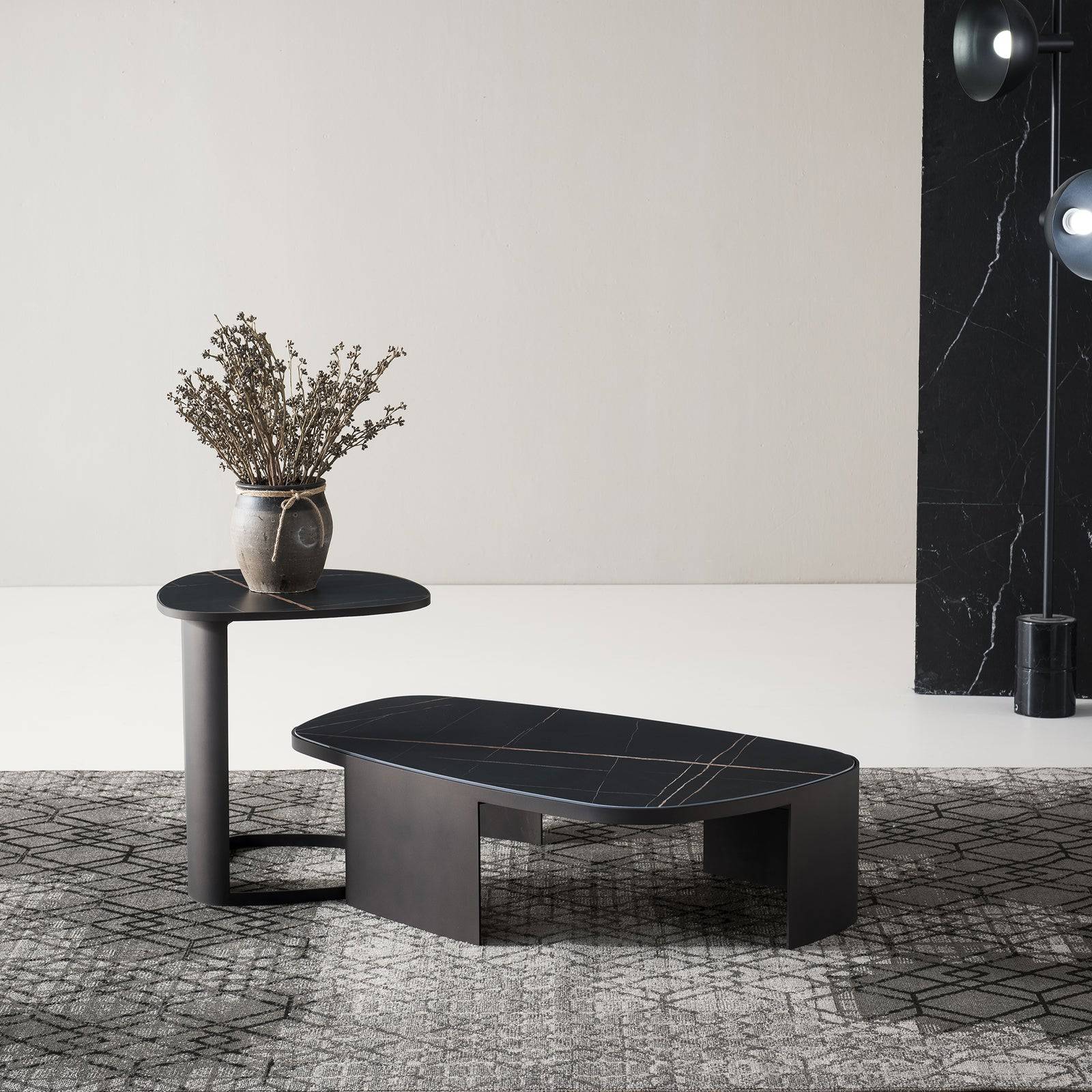 Lauren Natural Marble Center Table Lt041M - Coffee Tables - ebarza Furniture UAE | Shop Modern Furniture in Abu Dhabi & Dubai - مفروشات ايبازرا في الامارات | تسوق اثاث عصري وديكورات مميزة في دبي وابوظبي