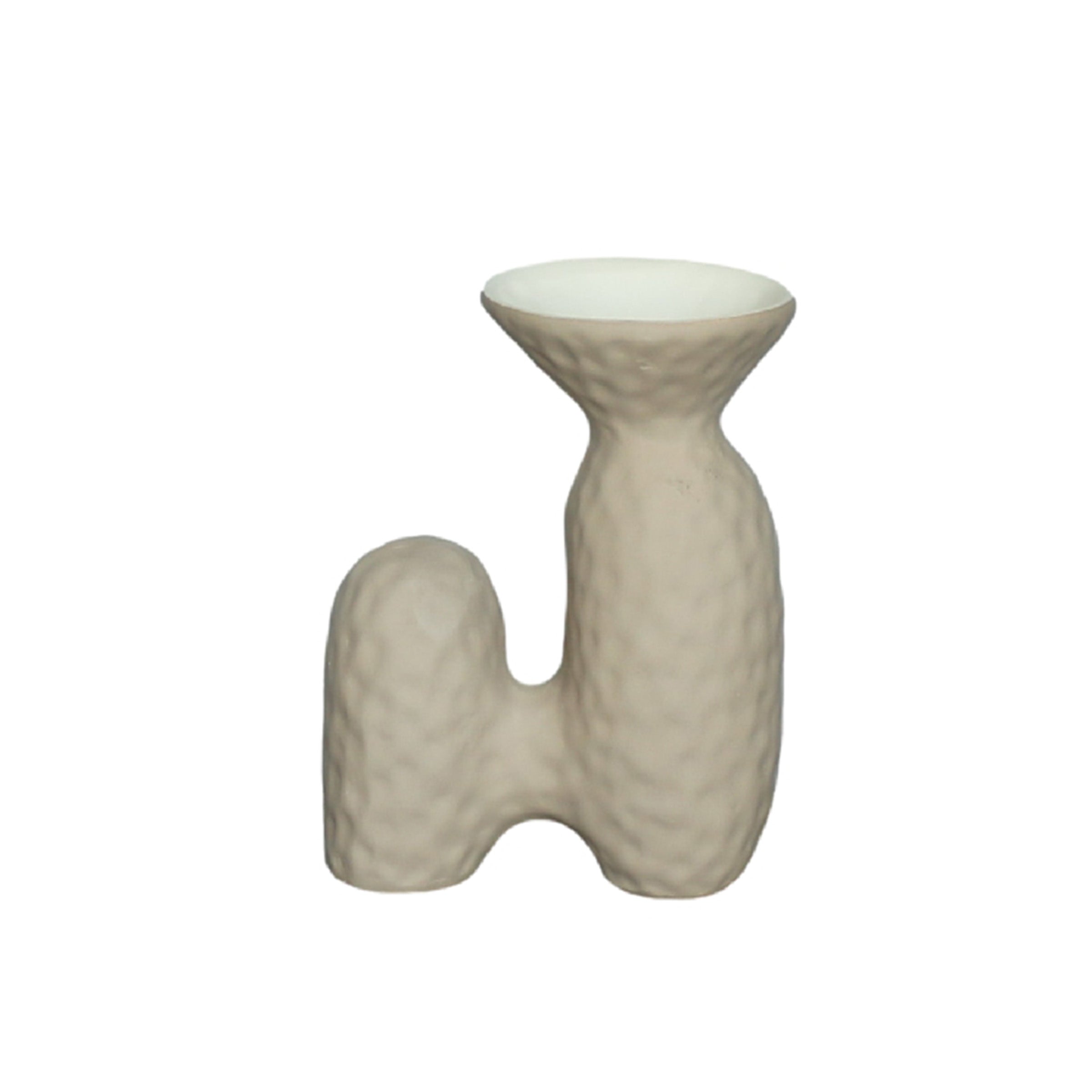 Leaning Letter L light Brown Vase FCF21037 - Vases - ebarza Furniture UAE | Shop Modern Furniture in Abu Dhabi & Dubai - مفروشات ايبازرا في الامارات | تسوق اثاث عصري وديكورات مميزة في دبي وابوظبي