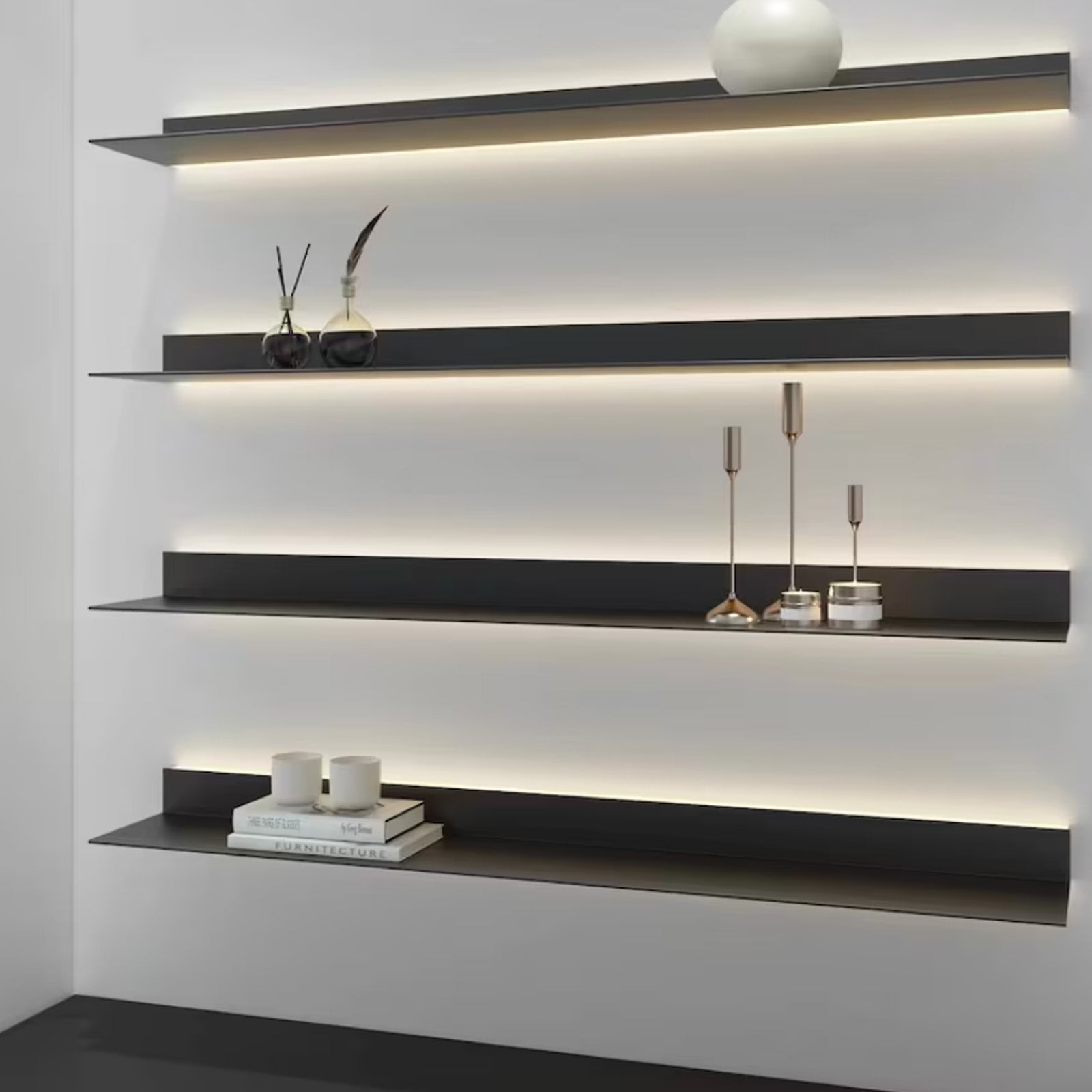 LED Aluminum Panel Light CH4-LT048-1.5m-Matt Black-With Plug-4000k - Wall Lamps - ebarza Furniture UAE | Shop Modern Furniture in Abu Dhabi & Dubai - مفروشات ايبازرا في الامارات | تسوق اثاث عصري وديكورات مميزة في دبي وابوظبي