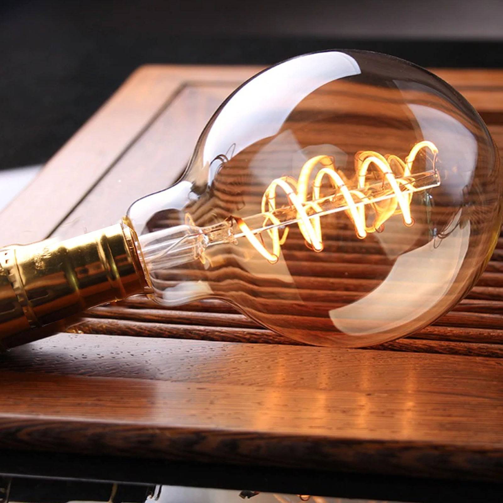 Led E27 Vintage Bulb G125 Spiral Soft - Bulbs - ebarza Furniture UAE | Shop Modern Furniture in Abu Dhabi & Dubai - مفروشات ايبازرا في الامارات | تسوق اثاث عصري وديكورات مميزة في دبي وابوظبي
