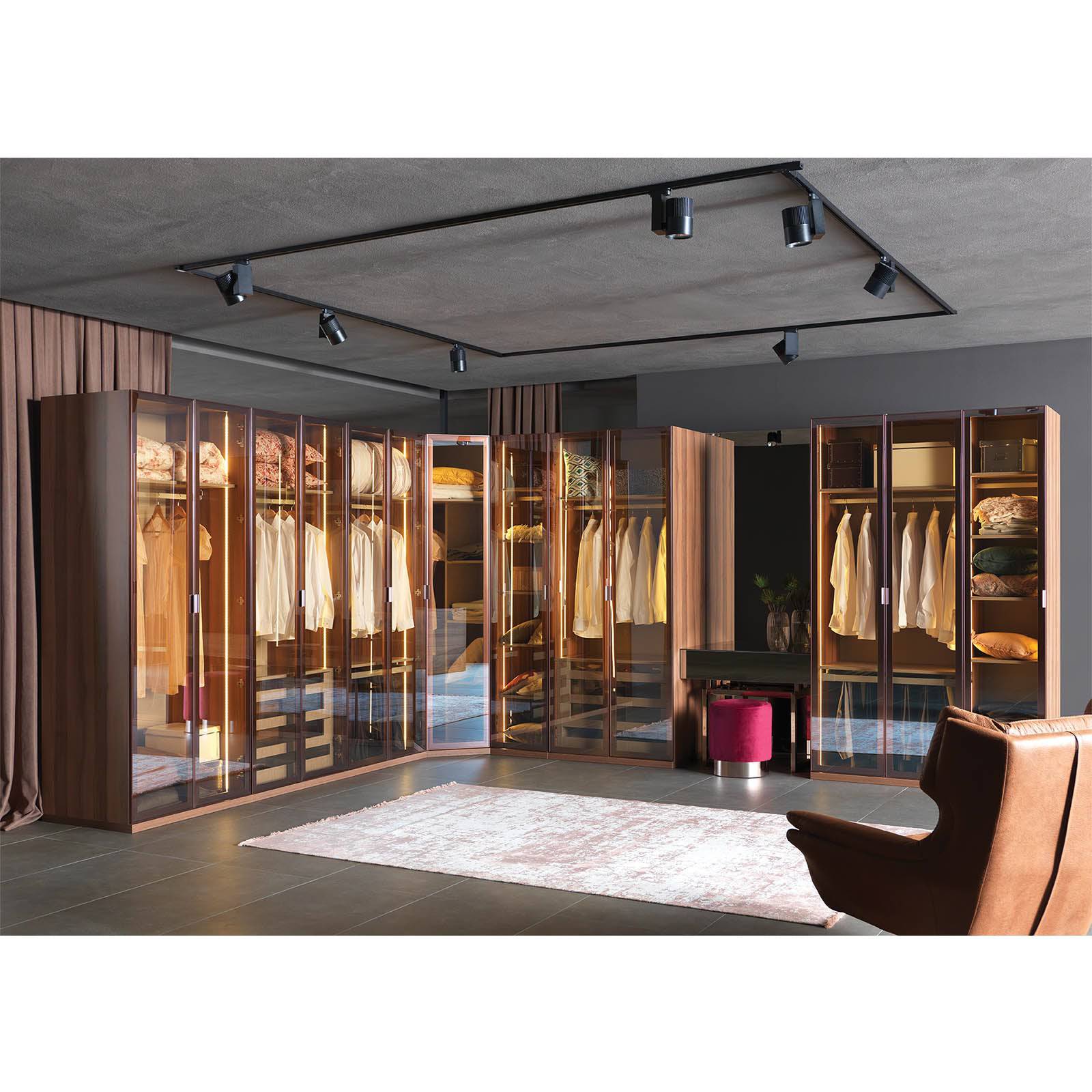 Block Cabinet Corner Module with LED & Glass Door - Block-Corner - Cabinets - ebarza Furniture UAE | Shop Modern Furniture in Abu Dhabi & Dubai - مفروشات ايبازرا في الامارات | تسوق اثاث عصري وديكورات مميزة في دبي وابوظبي