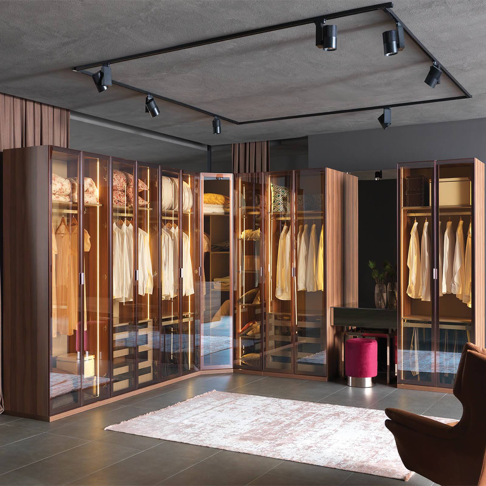 Block Cabinet Corner Module with LED & Glass Door - Block-Corner - Cabinets - ebarza Furniture UAE | Shop Modern Furniture in Abu Dhabi & Dubai - مفروشات ايبازرا في الامارات | تسوق اثاث عصري وديكورات مميزة في دبي وابوظبي