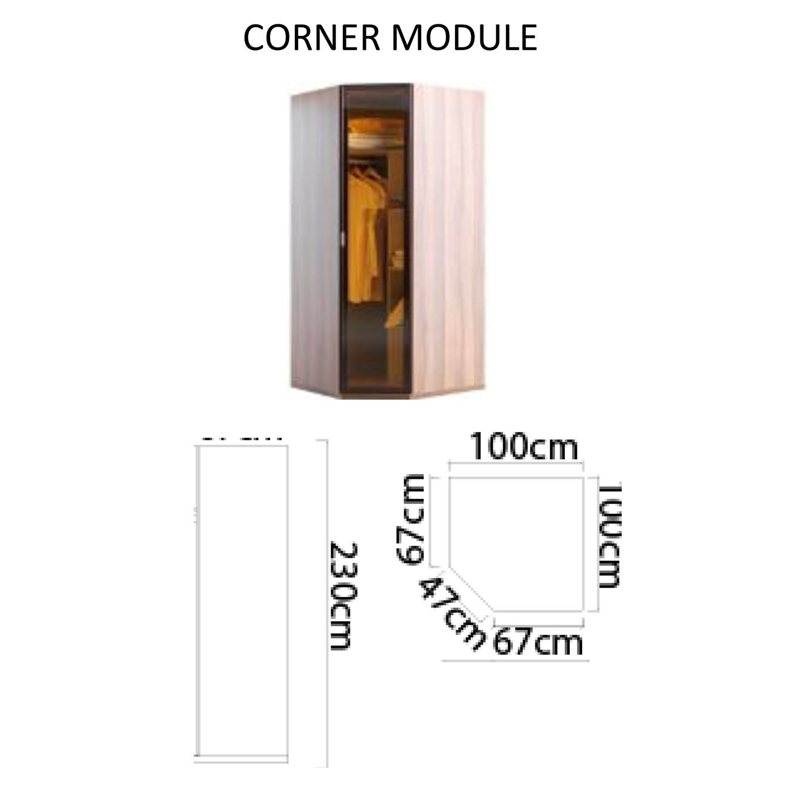 Block Cabinet Corner Module with LED & Glass Door - Block-Corner - Cabinets - ebarza Furniture UAE | Shop Modern Furniture in Abu Dhabi & Dubai - مفروشات ايبازرا في الامارات | تسوق اثاث عصري وديكورات مميزة في دبي وابوظبي
