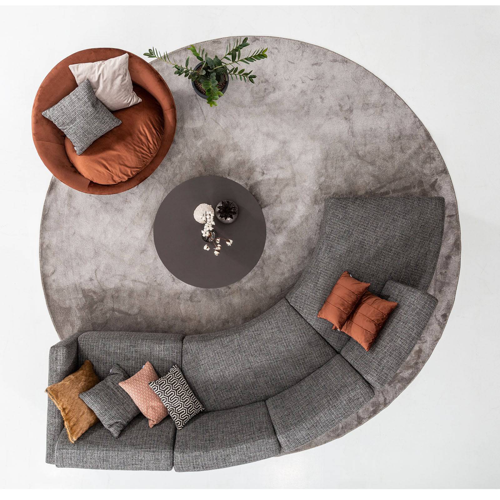 Lemans Curve Sofa Lemans005-S - Sofas - ebarza Furniture UAE | Shop Modern Furniture in Abu Dhabi & Dubai - مفروشات ايبازرا في الامارات | تسوق اثاث عصري وديكورات مميزة في دبي وابوظبي