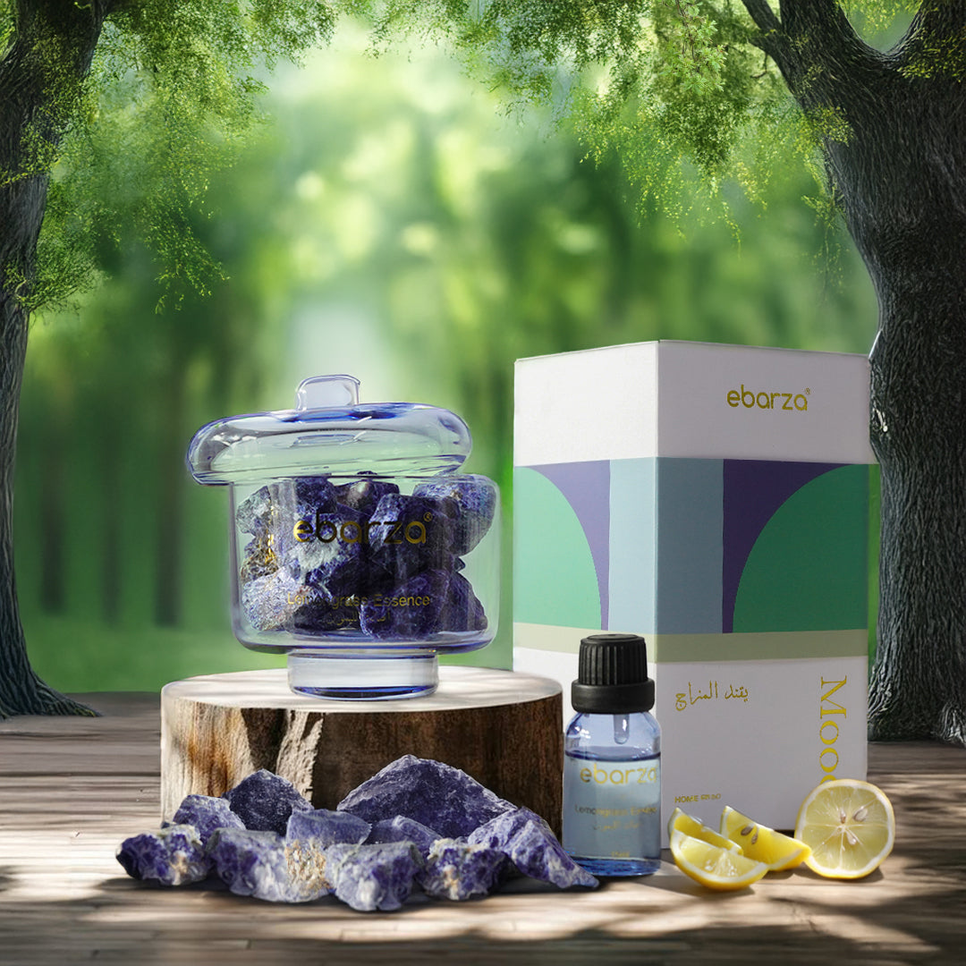 Lemongrass and fresh mood fragrance oil in a 15ml bottle with dropper for stick diffusers by M&SENSE.