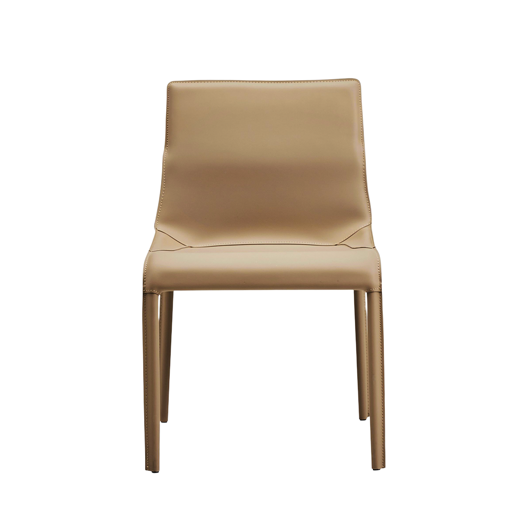 BEACON Leon Dining Chair DC021 with wooden legs and upholstered seat, modern lounge-style chair for dining or casual seating.