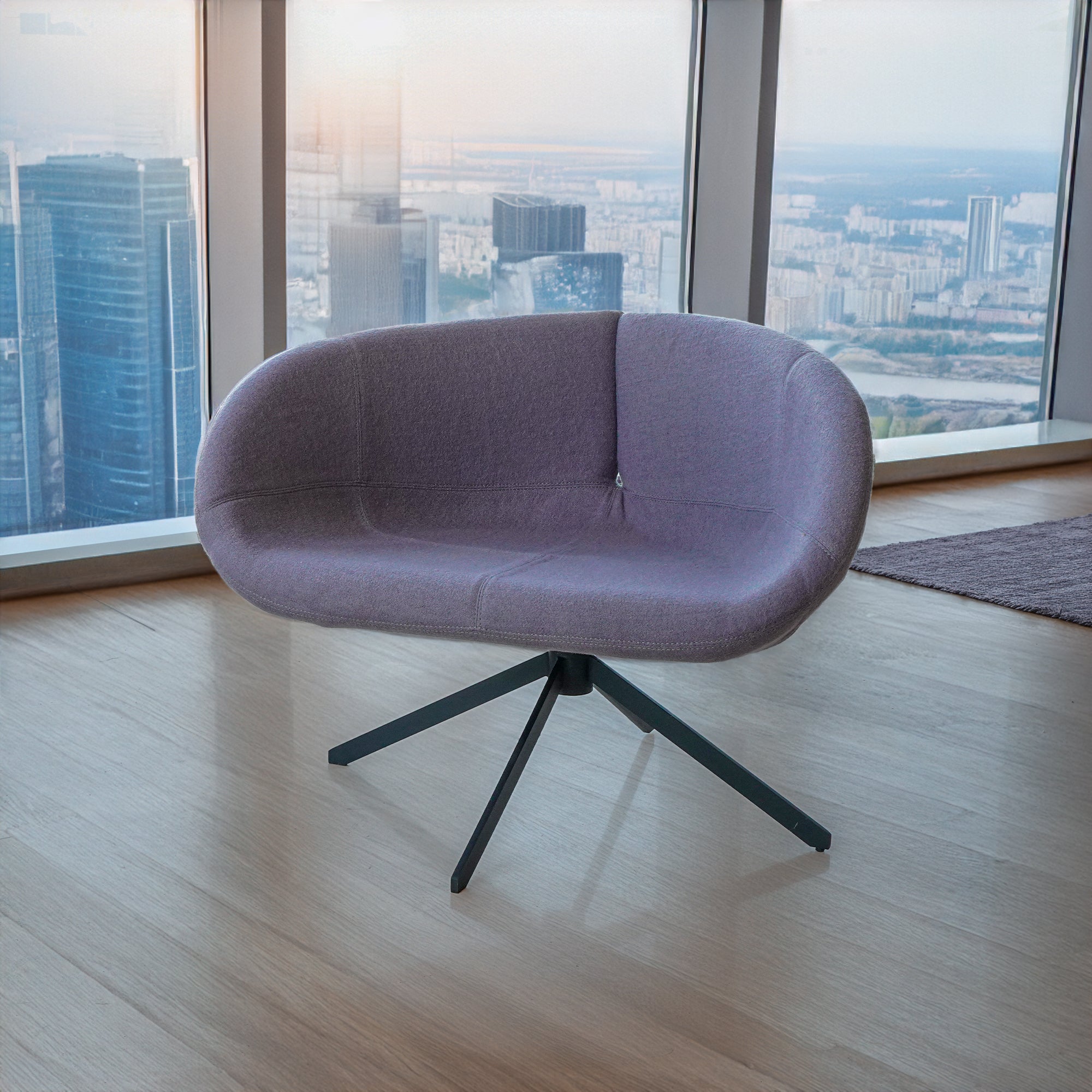 Lille Lounge Chair Lc012-1-P - Lounge Chairs - ebarza Furniture UAE | Shop Modern Furniture in Abu Dhabi & Dubai - مفروشات ايبازرا في الامارات | تسوق اثاث عصري وديكورات مميزة في دبي وابوظبي