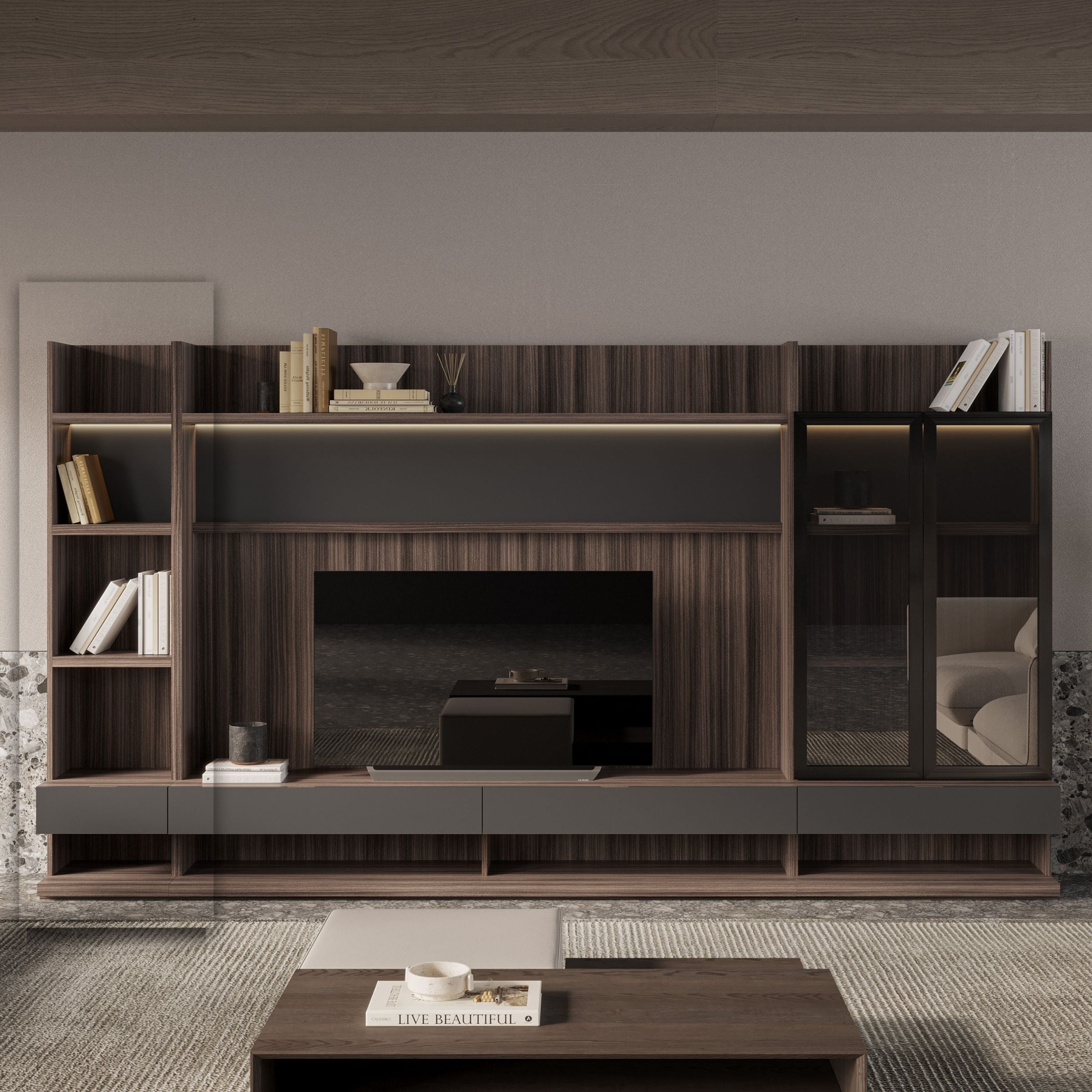 Pre order 25 Days Delivery Lipa Single Module - Modular TV / Wall Unit YOLIPA-SB - TV Units - ebarza Furniture UAE | Shop Modern Furniture in Abu Dhabi & Dubai - مفروشات ايبازرا في الامارات | تسوق اثاث عصري وديكورات مميزة في دبي وابوظبي