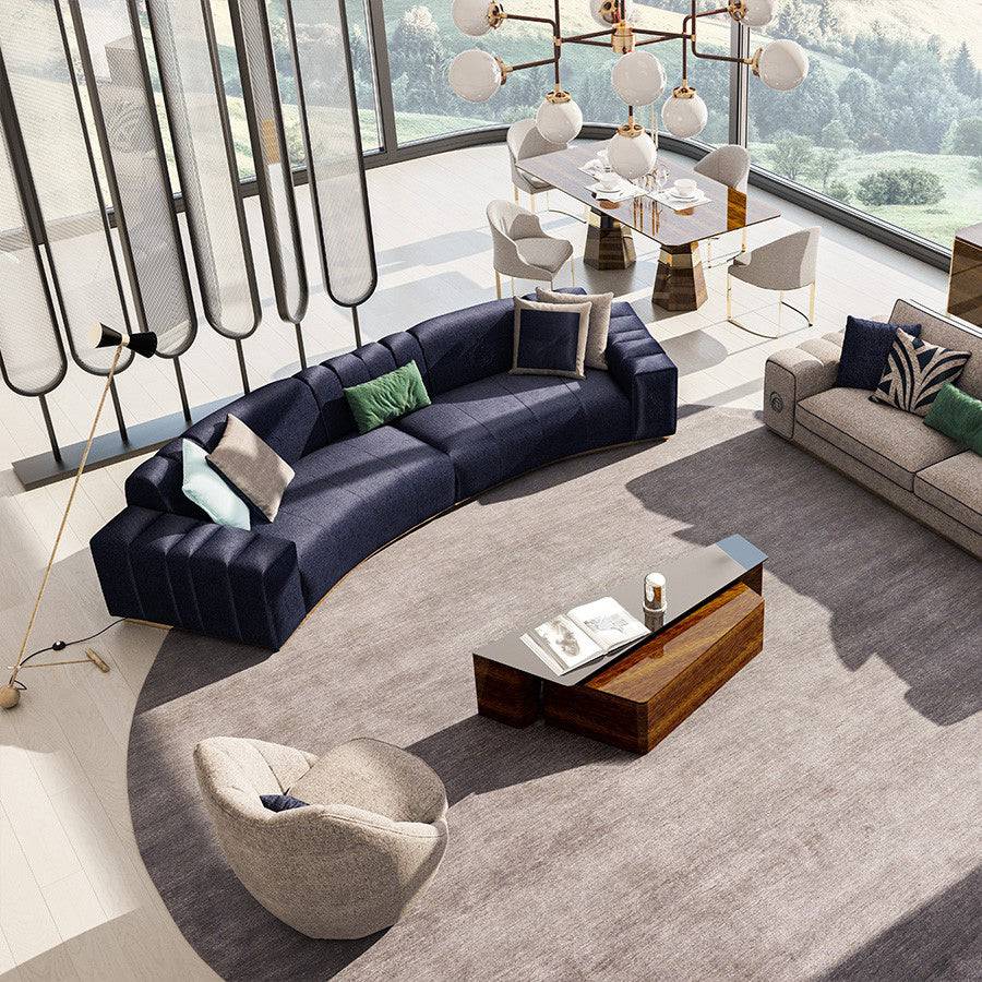 Lisa Curved Sofa Lisavol2001 - Sofas - ebarza Furniture UAE | Shop Modern Furniture in Abu Dhabi & Dubai - مفروشات ايبازرا في الامارات | تسوق اثاث عصري وديكورات مميزة في دبي وابوظبي