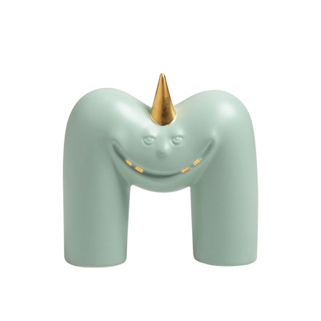 BEACON Little Monster M FF-D23057 home decor figurine, cute monster sculpture for room decoration, beige and brown tones