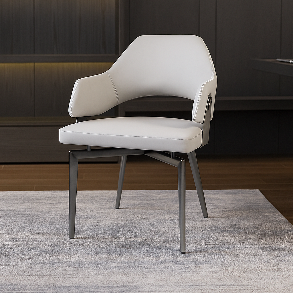 BEACON Logan Lounge Chair BC715 with plush fabric upholstery and modern design, shown in a stylish living room setting.