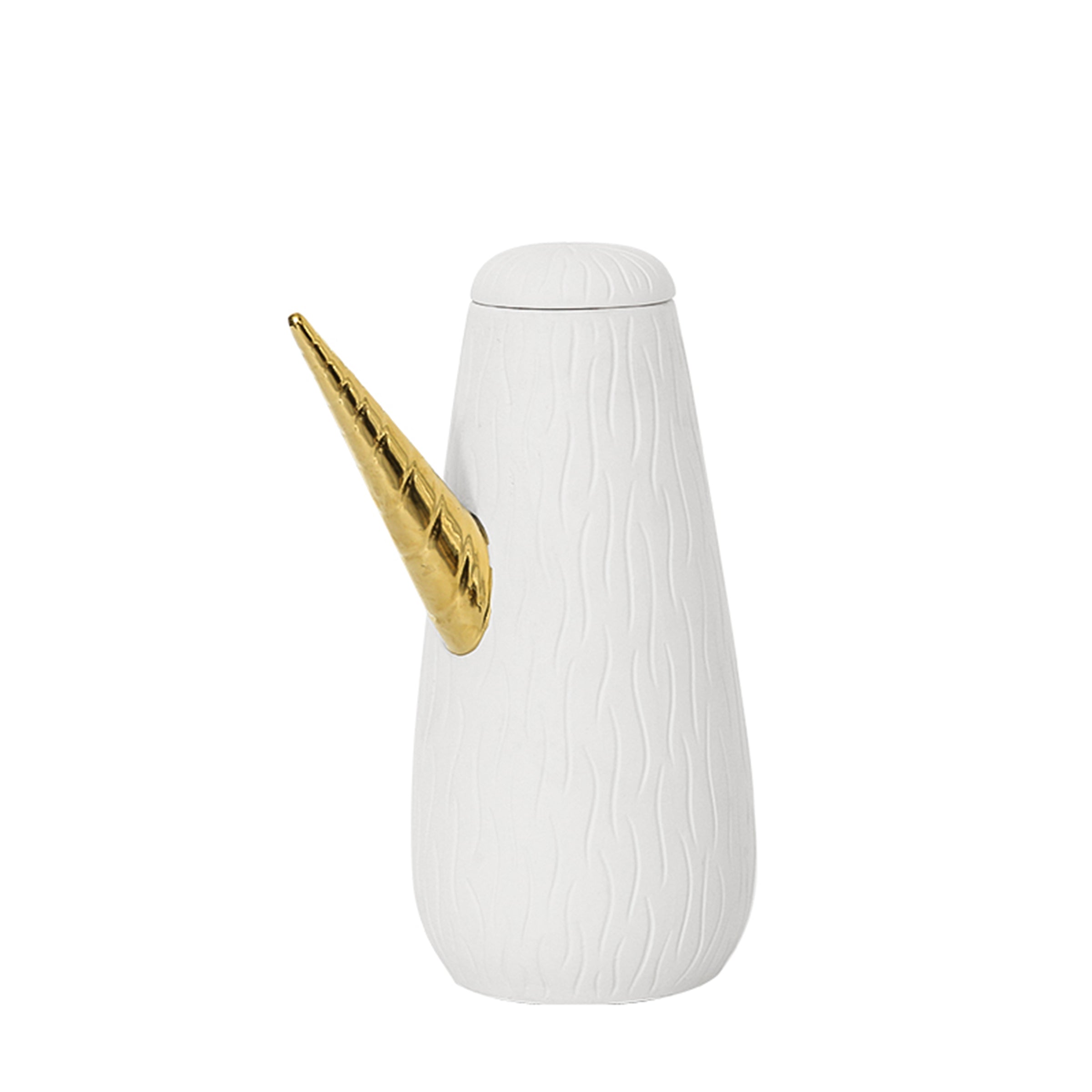 Long Mouth Decorative Pot White-A Fa-D21077A - Vases - ebarza Furniture UAE | Shop Modern Furniture in Abu Dhabi & Dubai - مفروشات ايبازرا في الامارات | تسوق اثاث عصري وديكورات مميزة في دبي وابوظبي