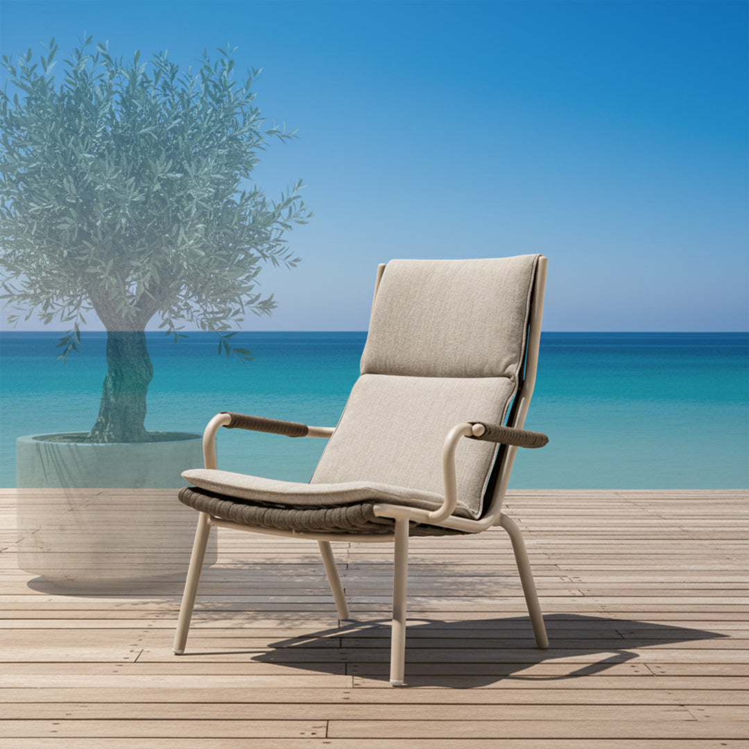 LOOP HIGHBACK OUTDOOR LOUNGE ARMCHAIR KC8604B121ROP - Lounge Chairs - ebarza Furniture UAE | Shop Modern Furniture in Abu Dhabi & Dubai - مفروشات ايبازرا في الامارات | تسوق اثاث عصري وديكورات مميزة في دبي وابوظبي