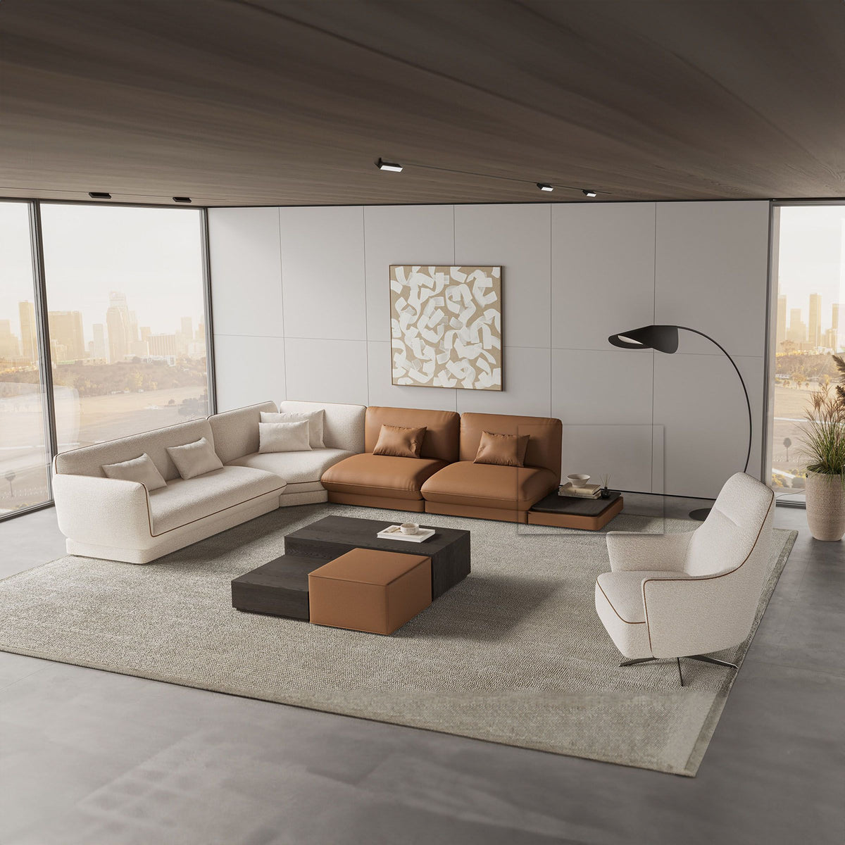 Loretta Coffee Table Module LR-CT-Caramel | ebarza